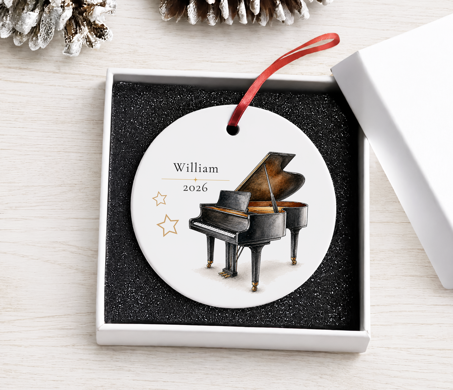 Personalized Piano Ornament