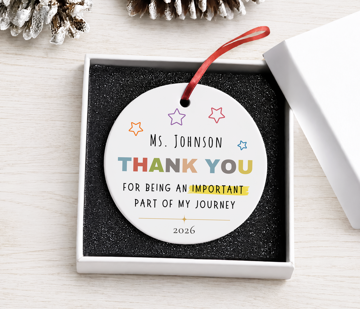 Personalized Thank You Ornament