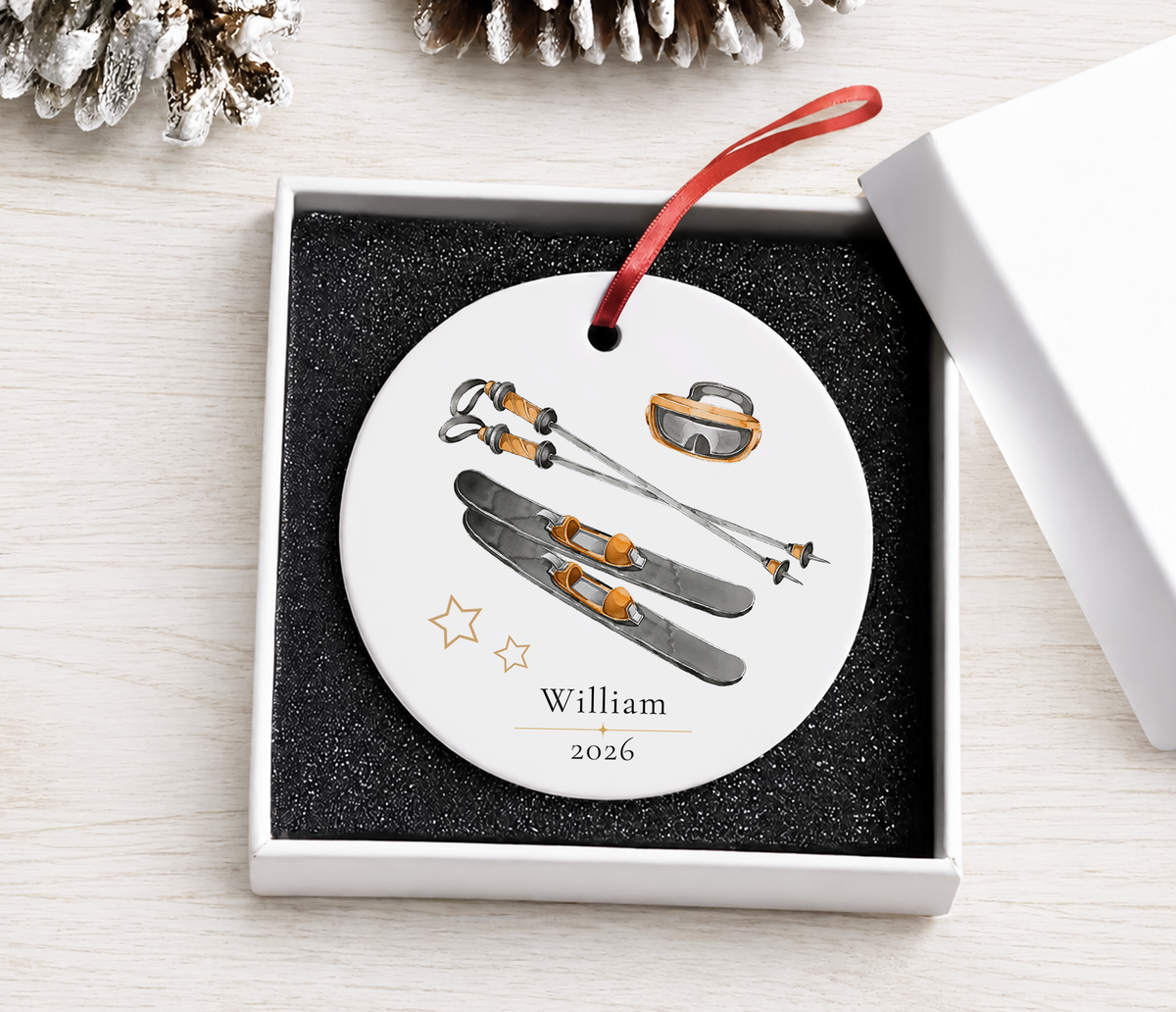 Personalized Ski Ornament