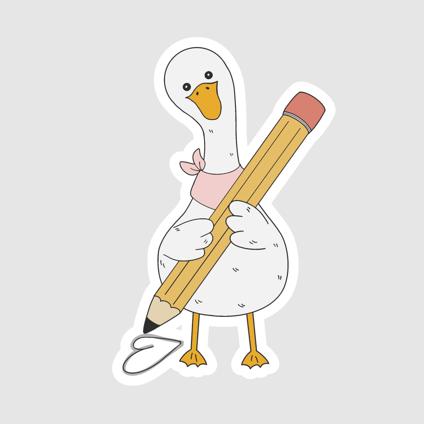 Silly Goose Draws A Heart
