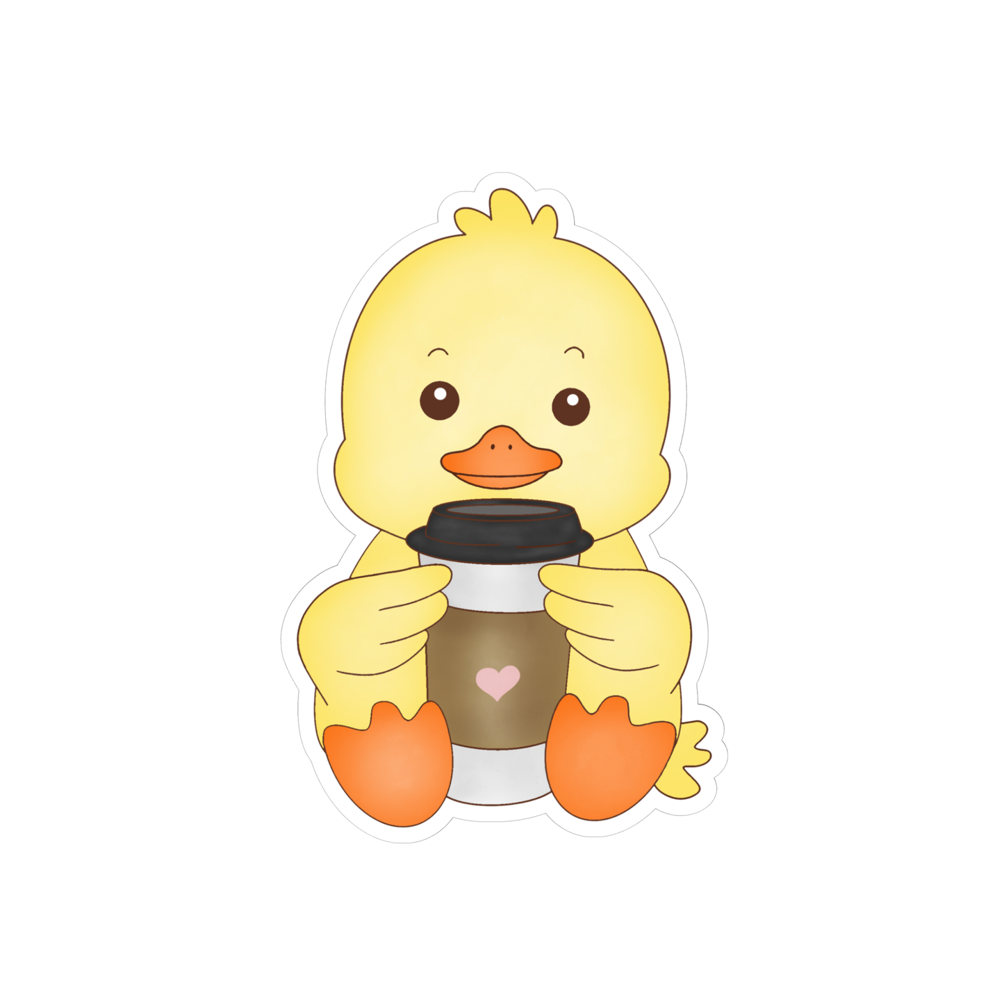 Anxious Duck with Coffee