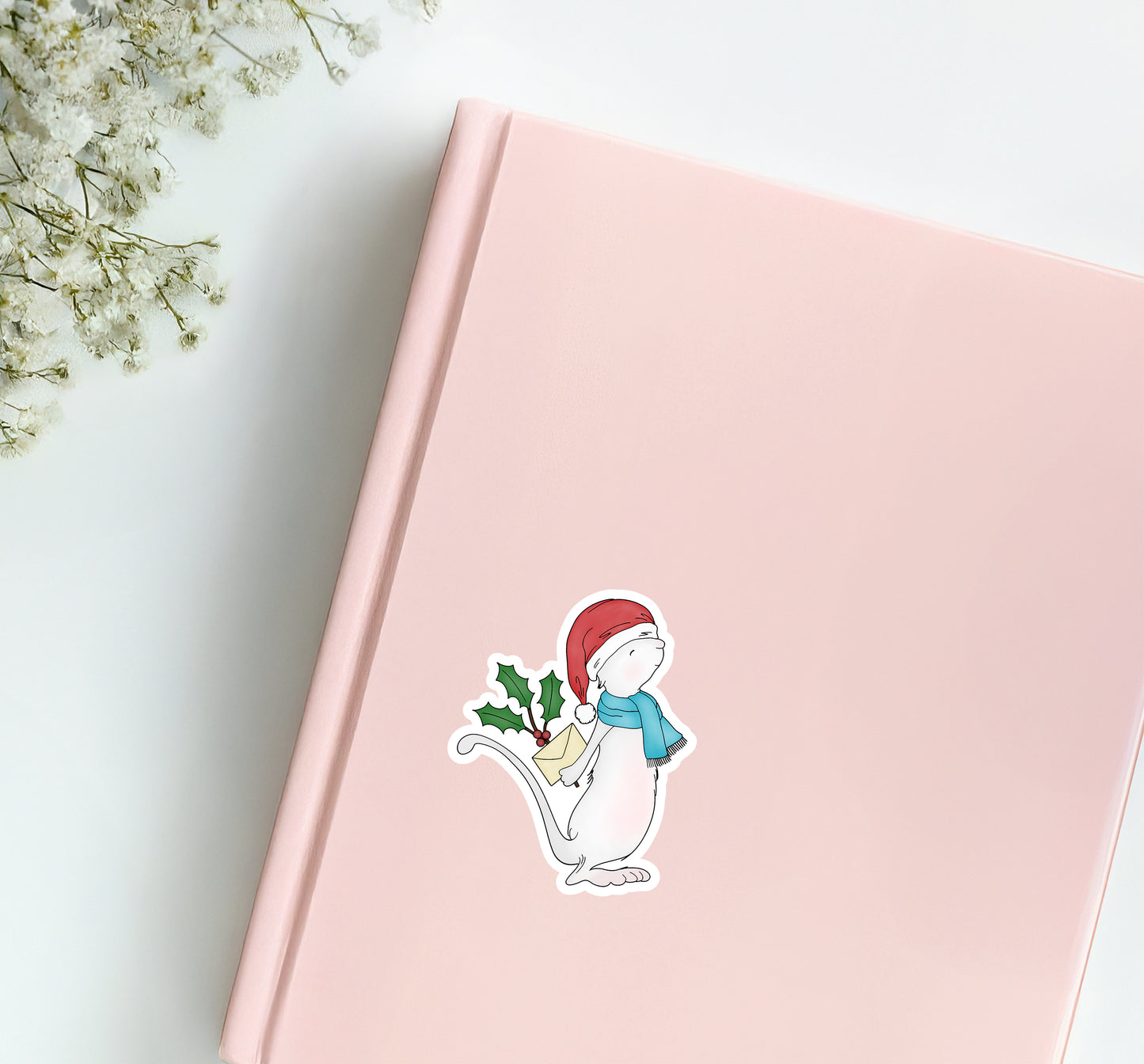 Mouse with Holiday Card
