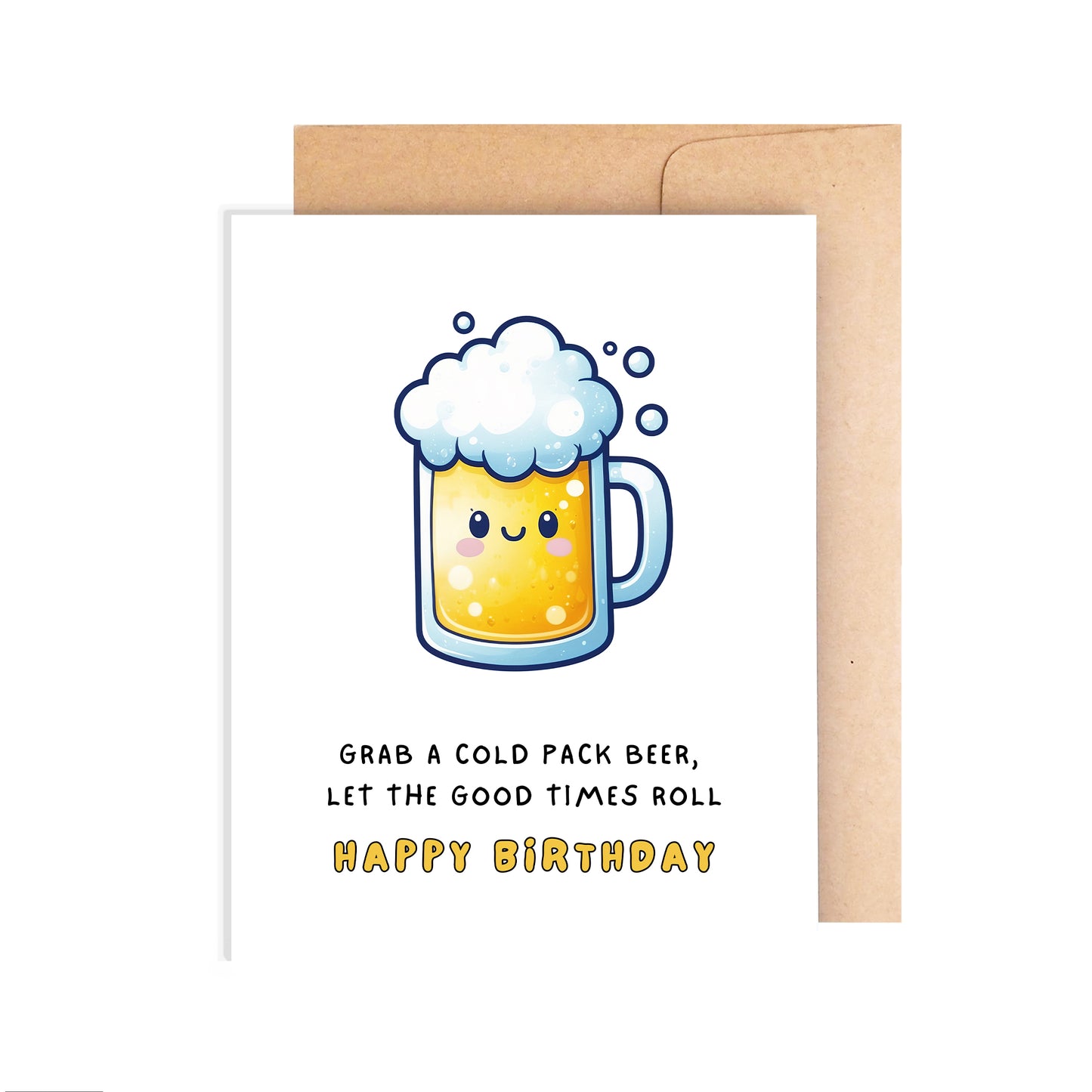 Happy Birthday Card - Beer & Happy Hour