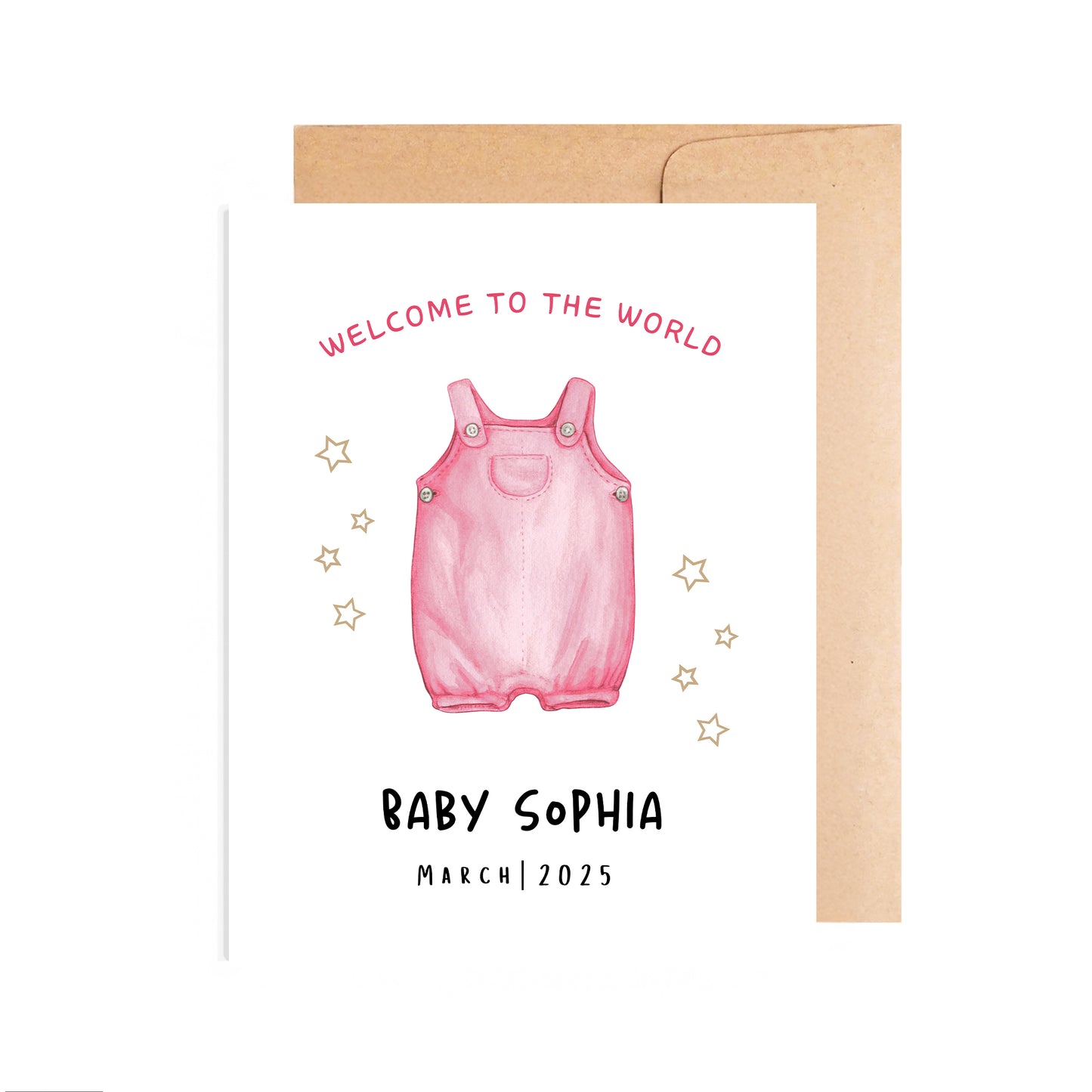 Personalizable Newborn Baby Girl Card
