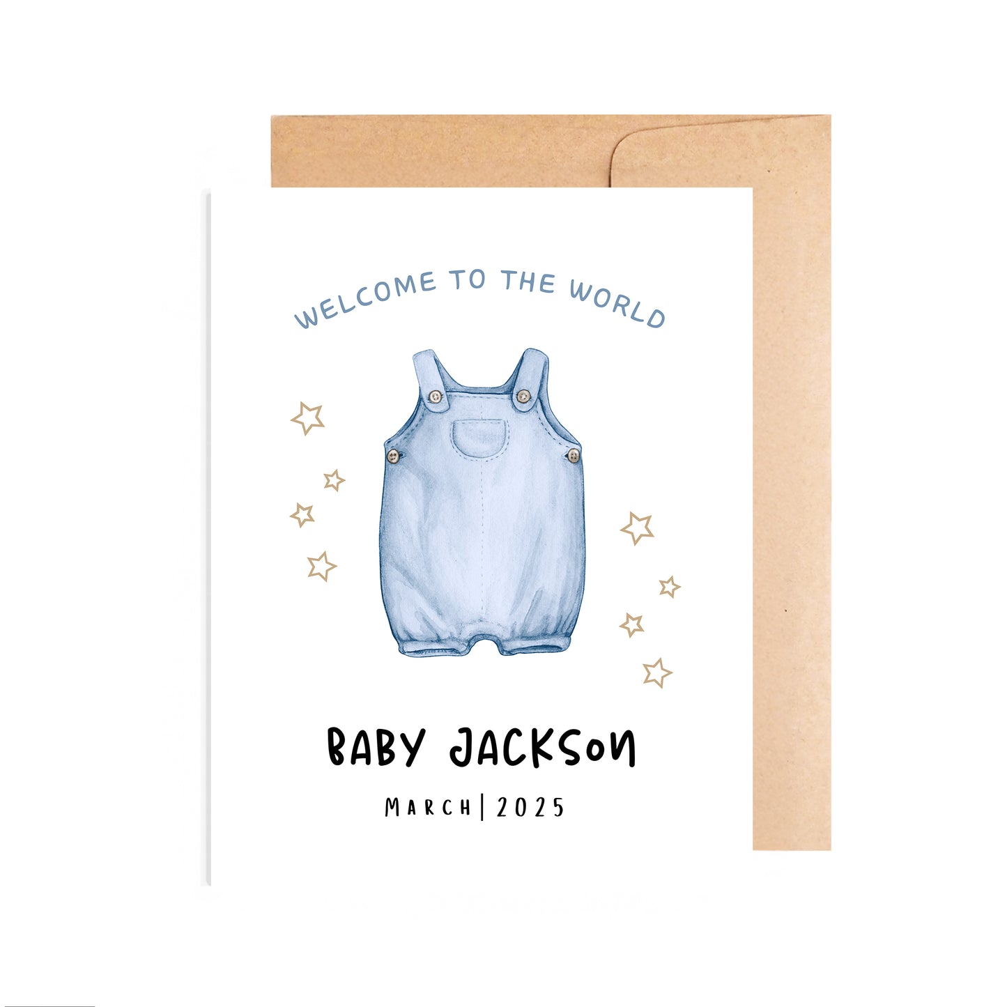 Personalizable Newborn Baby Boy Card