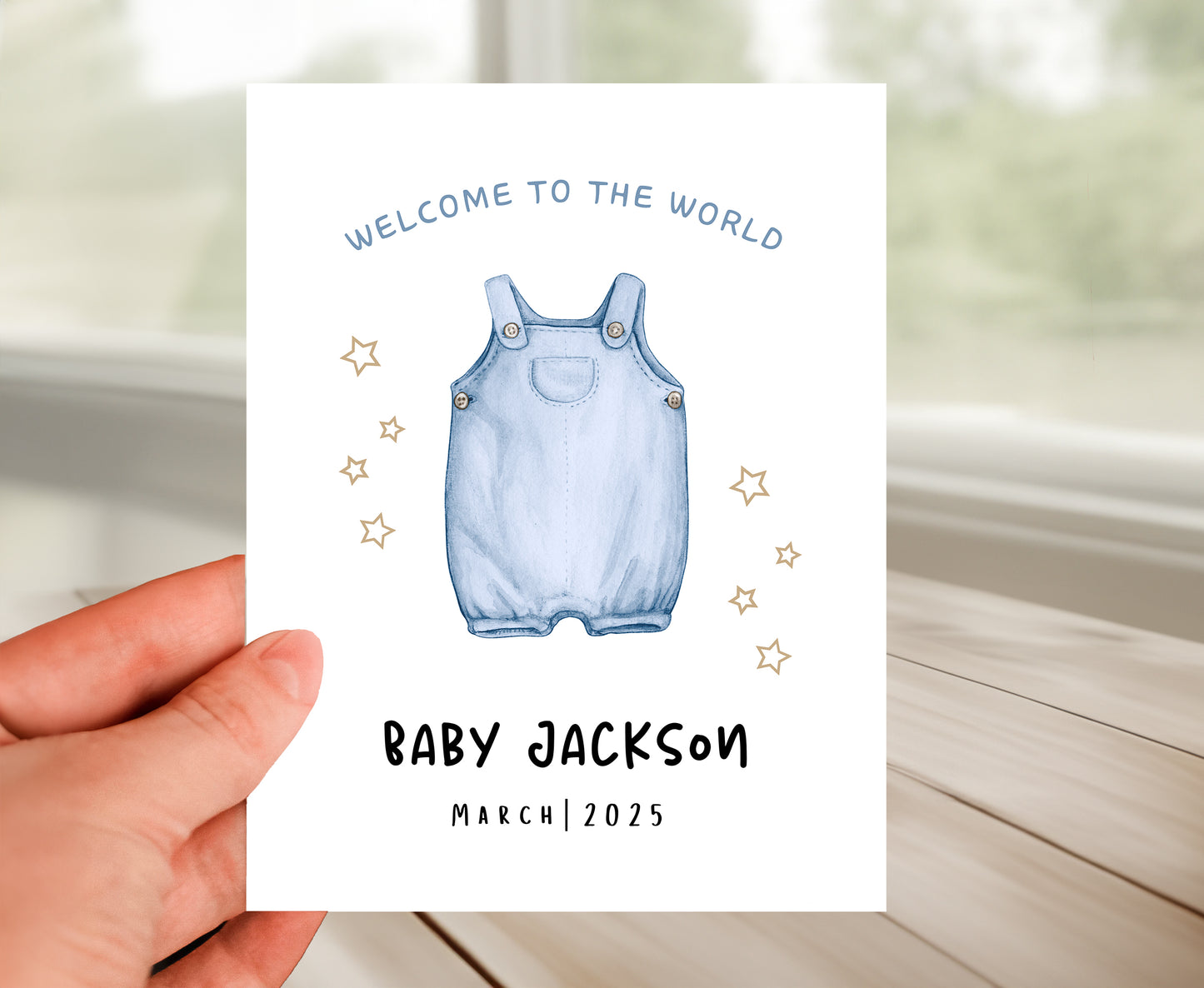 Personalizable Newborn Baby Boy Card