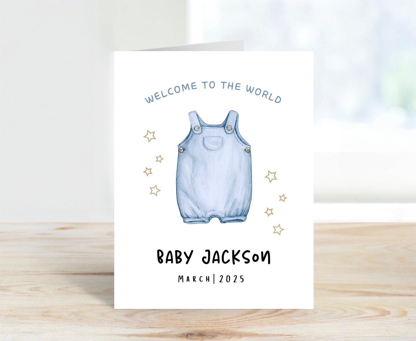 Personalizable Newborn Baby Boy Card