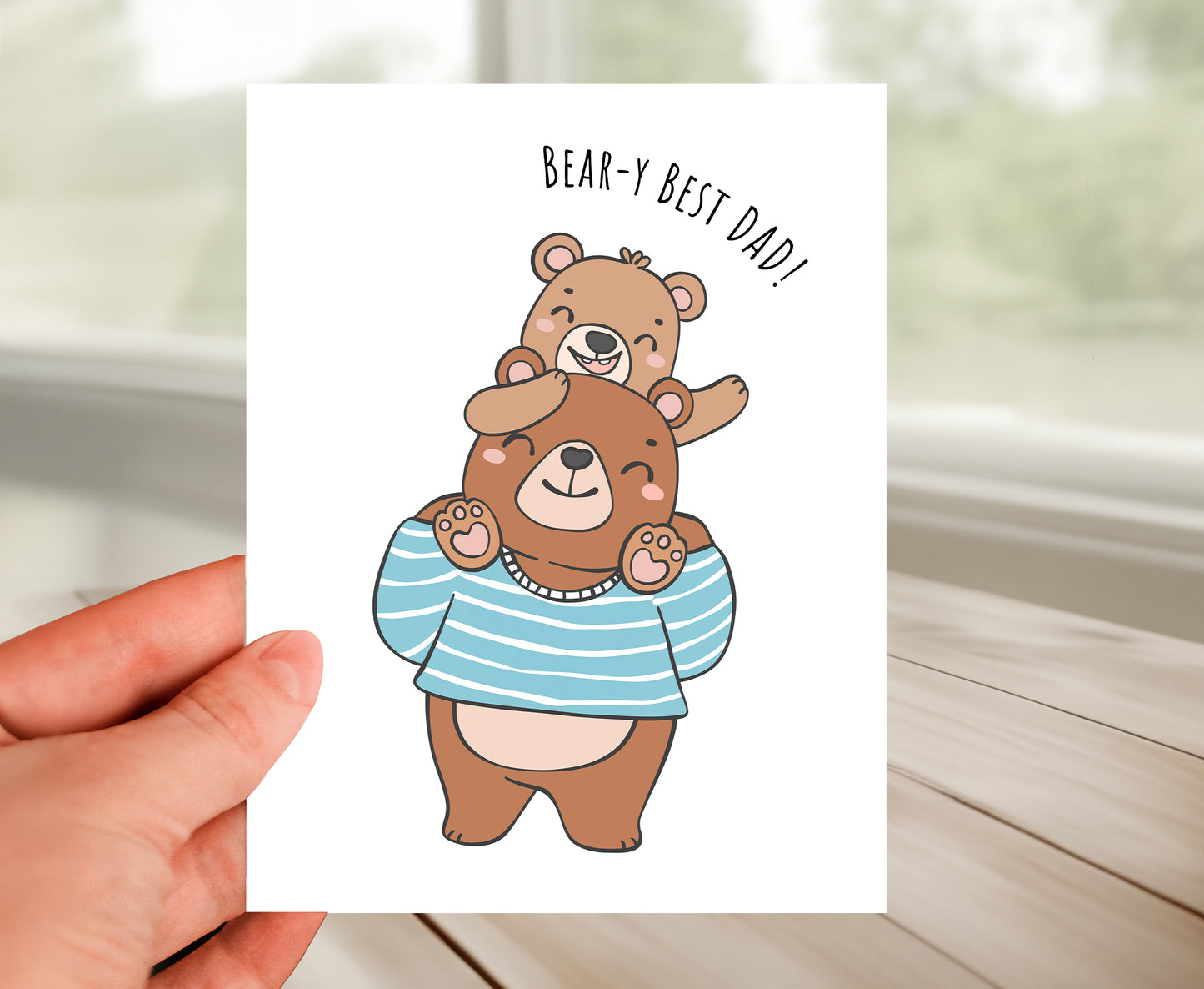 Card for Dad - Bear-y Best Dad