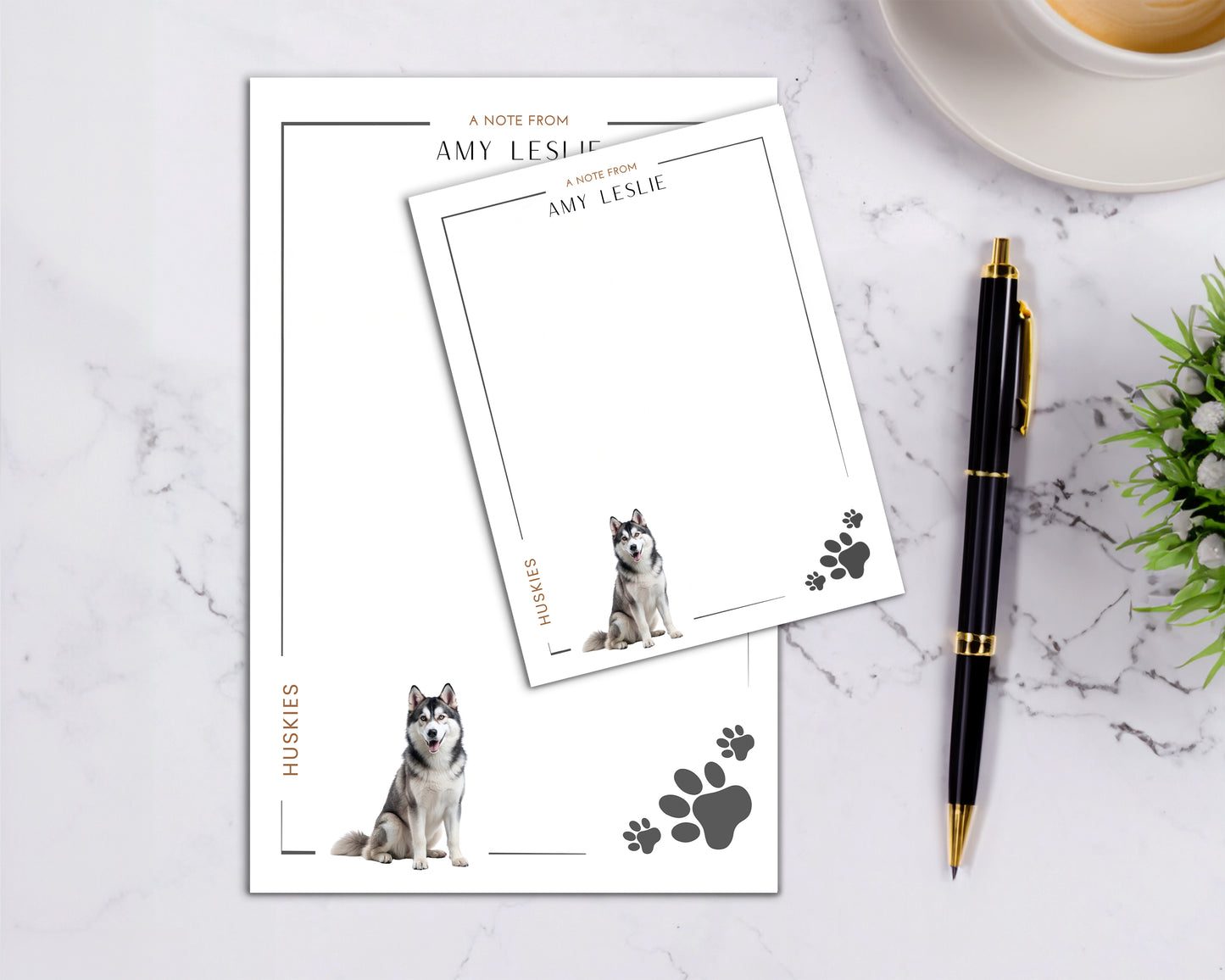 Personalized Husky Dog Notepad