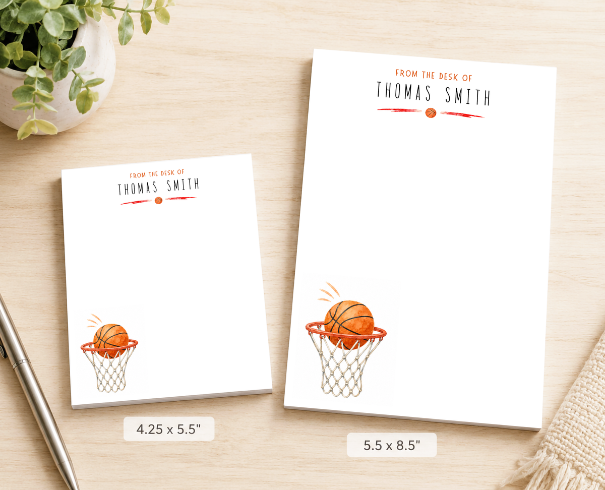 Personalized Basketball Notepad
