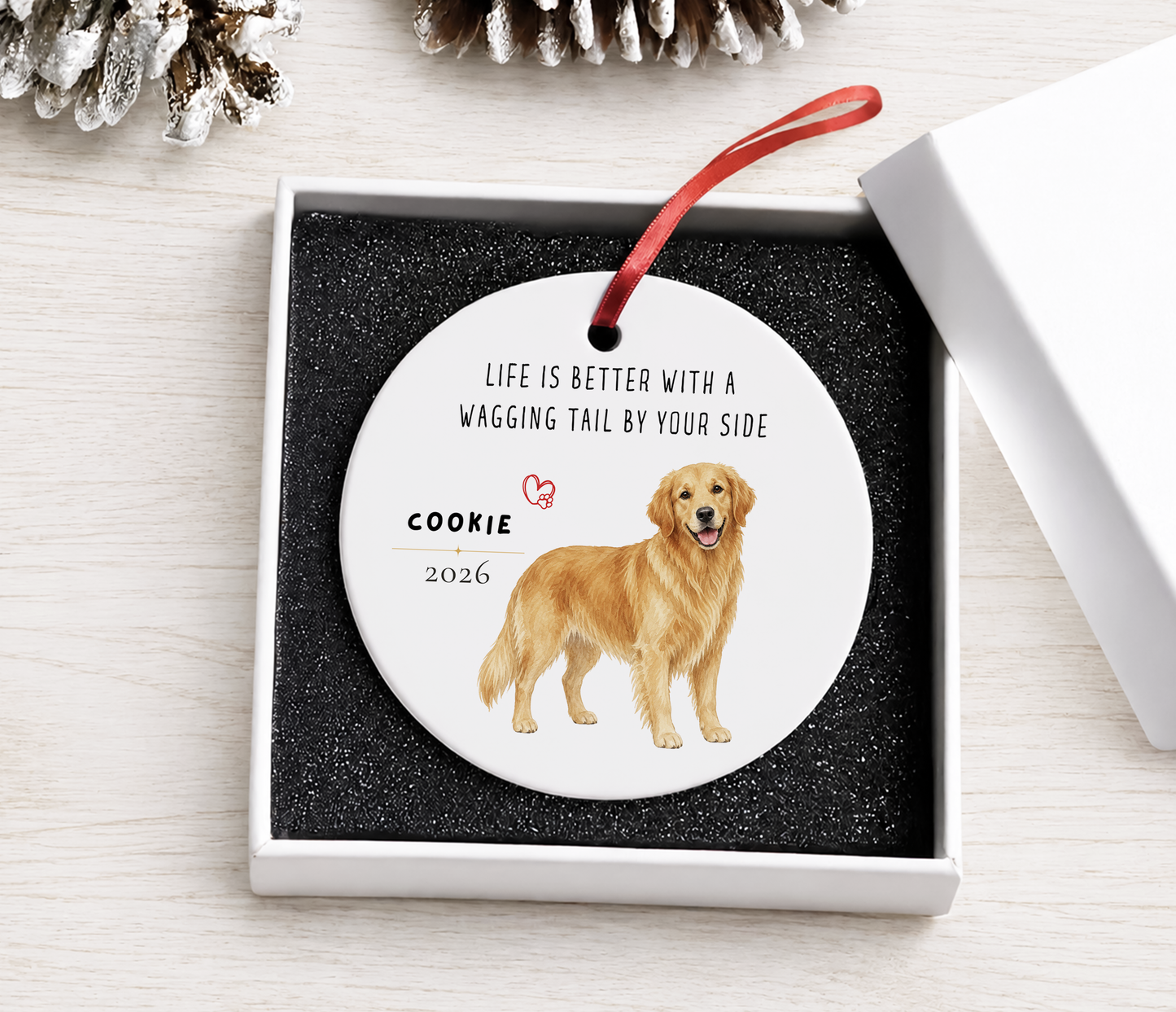 Personalized Golden Retriever Ornament