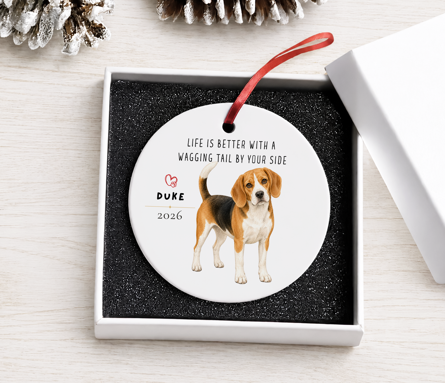 Personalized Beagle Ornament