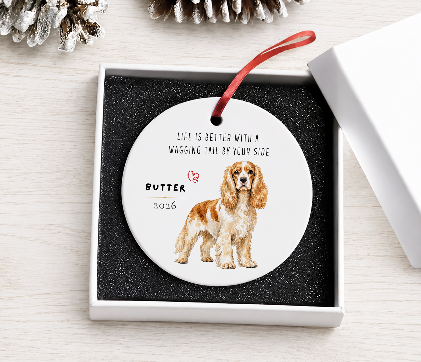 Personalized Cocker Spaniel Ornament