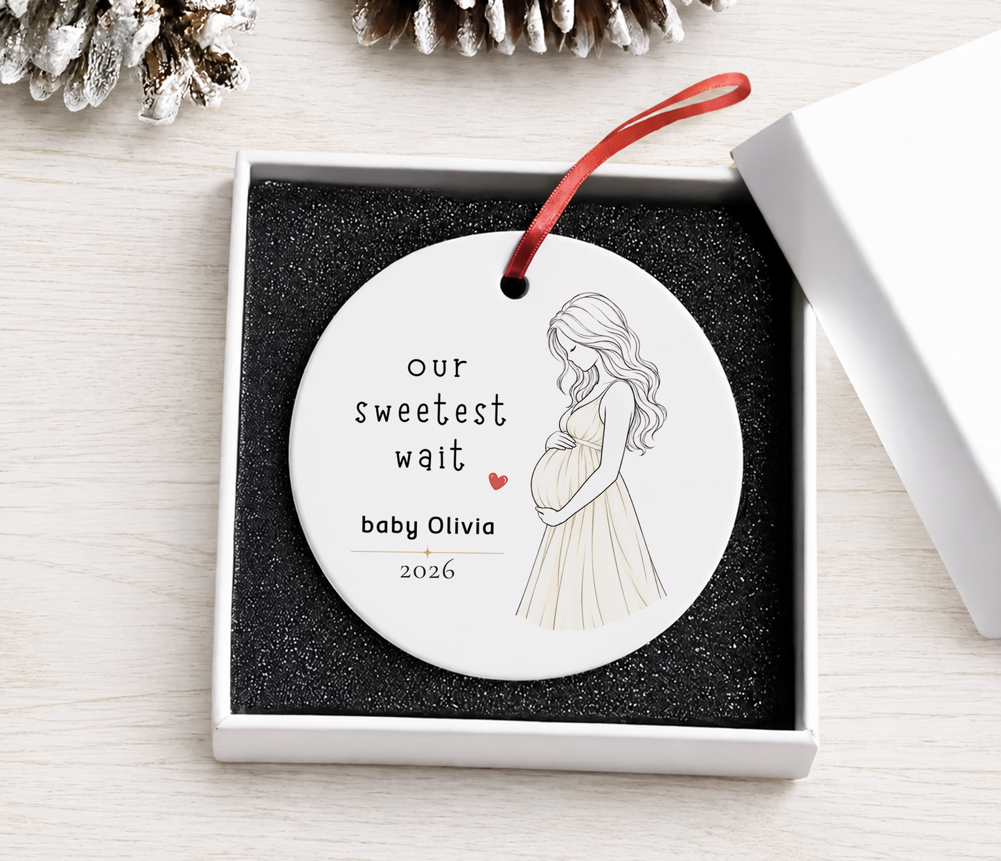 Personalized Pregnant Ornament