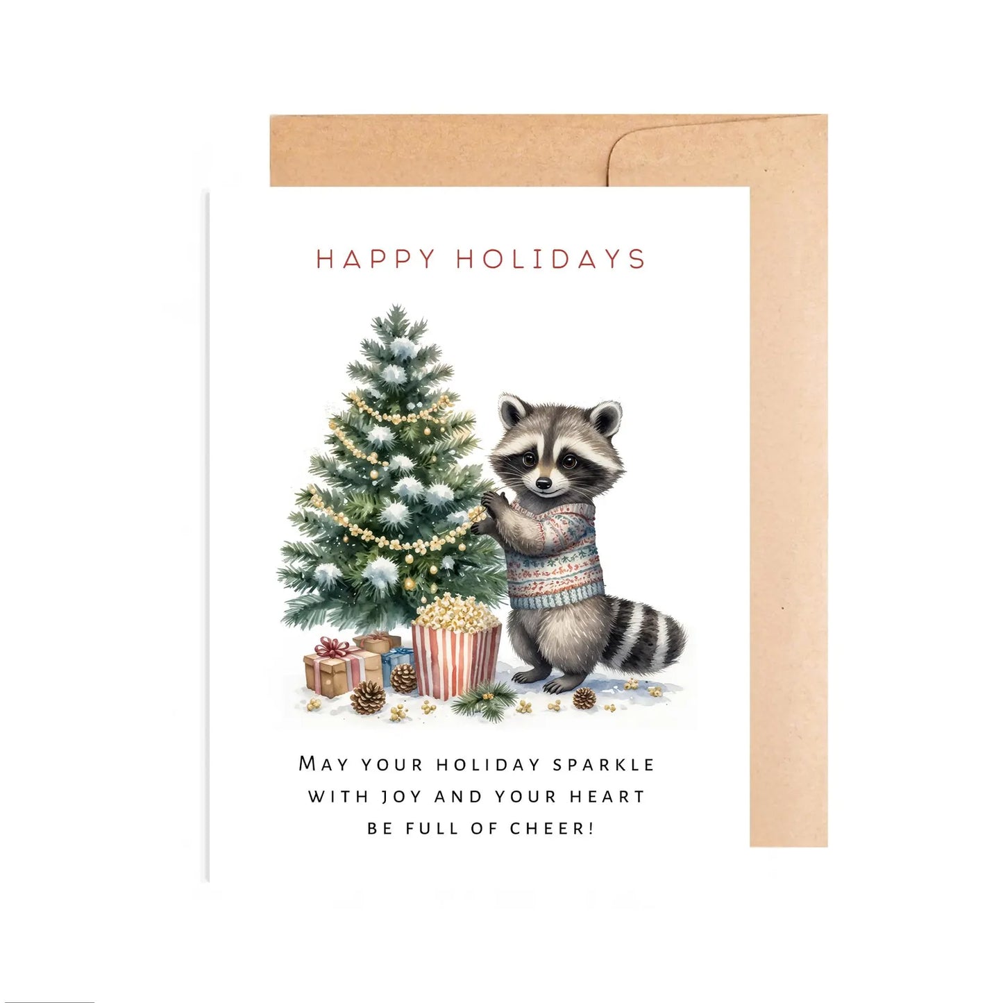 Raccoon Popcorn Christmas