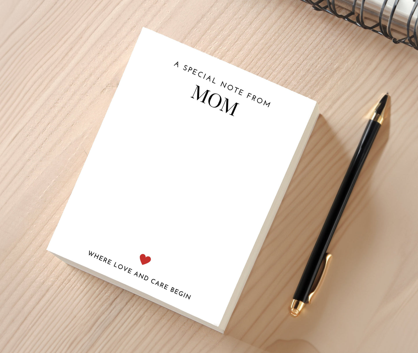 Mom Notepad - "A Special Note from Mom,"