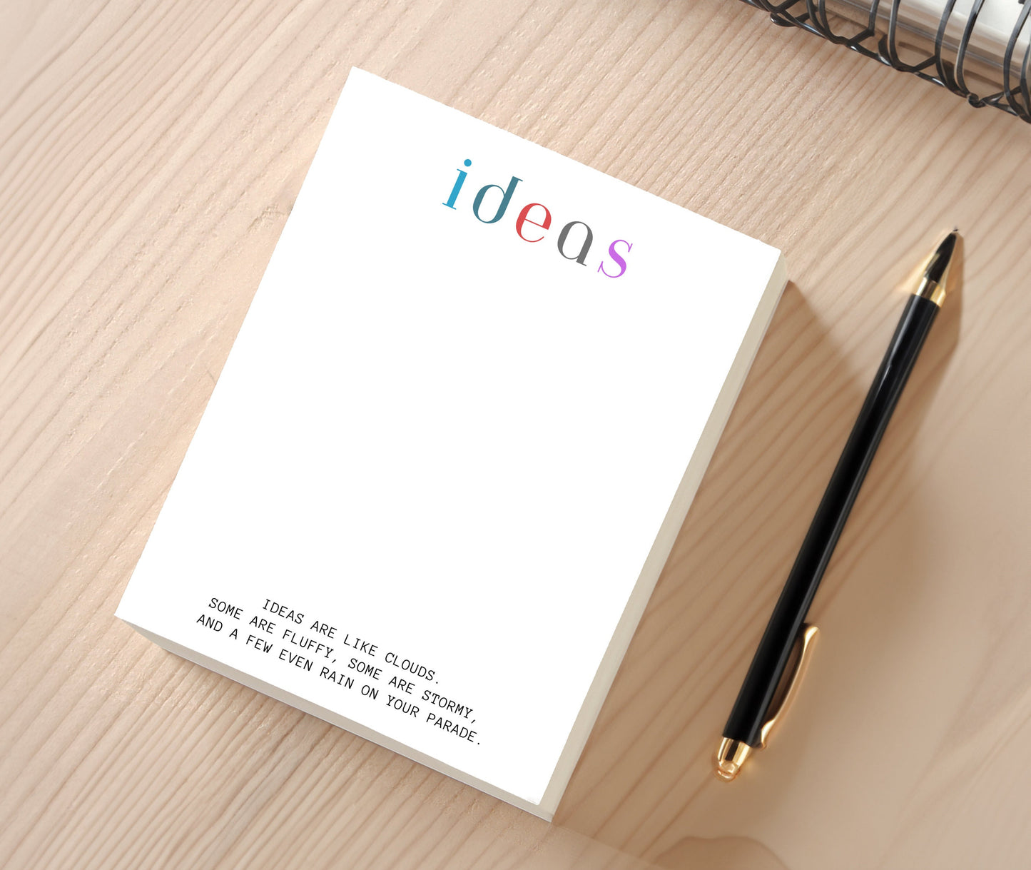 IDEA Notepad - "Ideas Are Like Clouds,