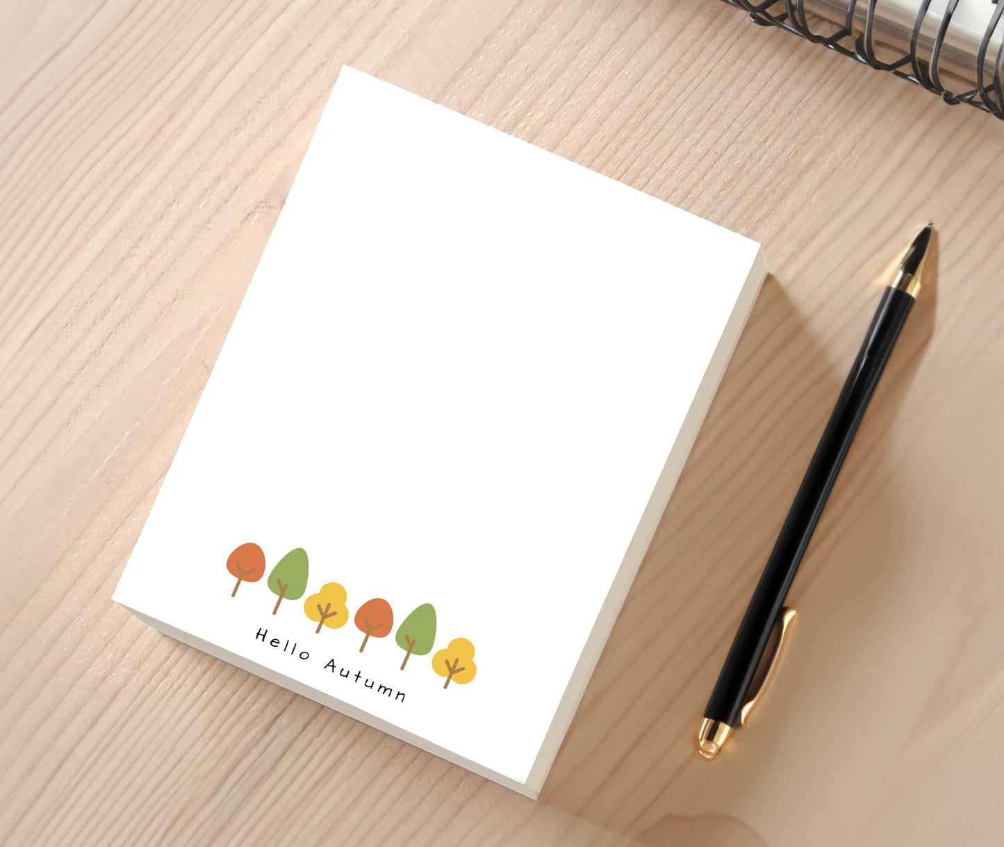 Hello Autumn Notepad - Unique Gift for Friends & Family