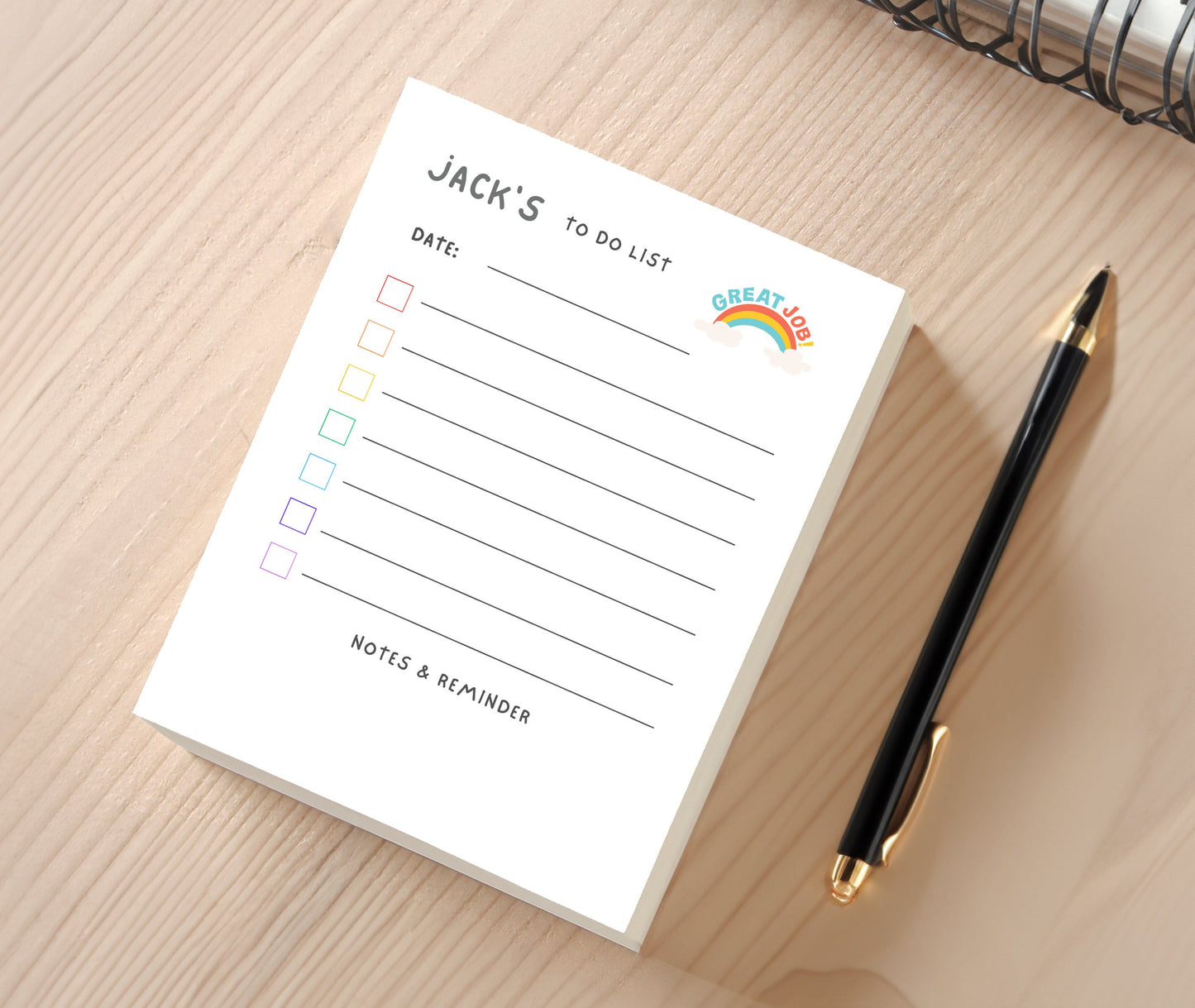 Personalized Notepad - "Great Jobs!"