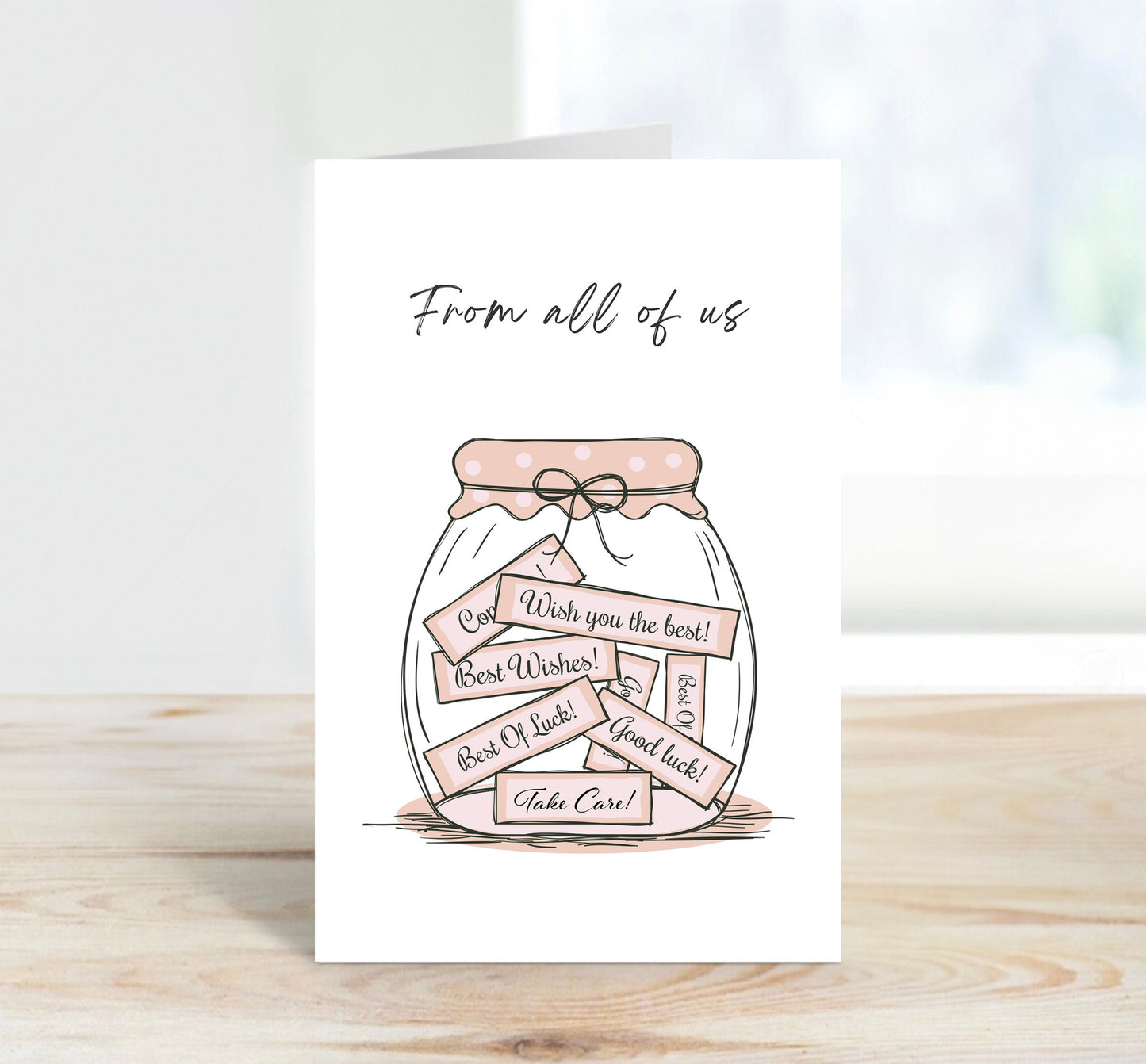 Farewell Card - A Jar of Best Wishes