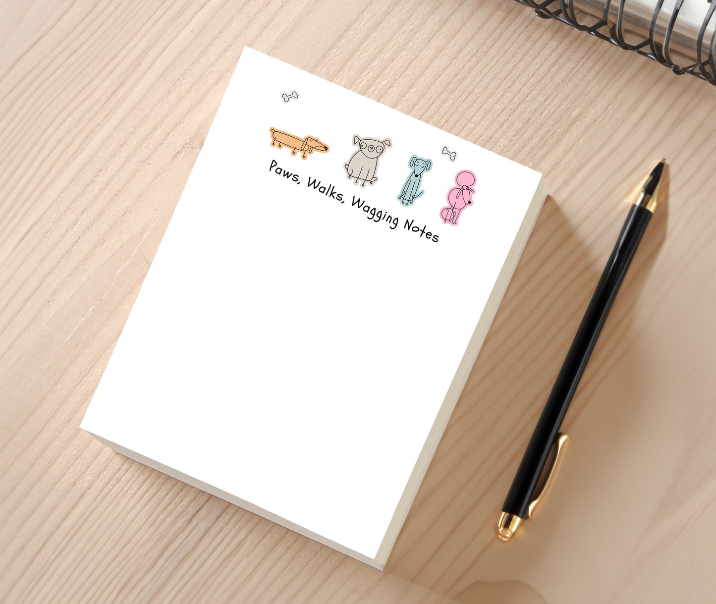 Playful Dog walker Notepad