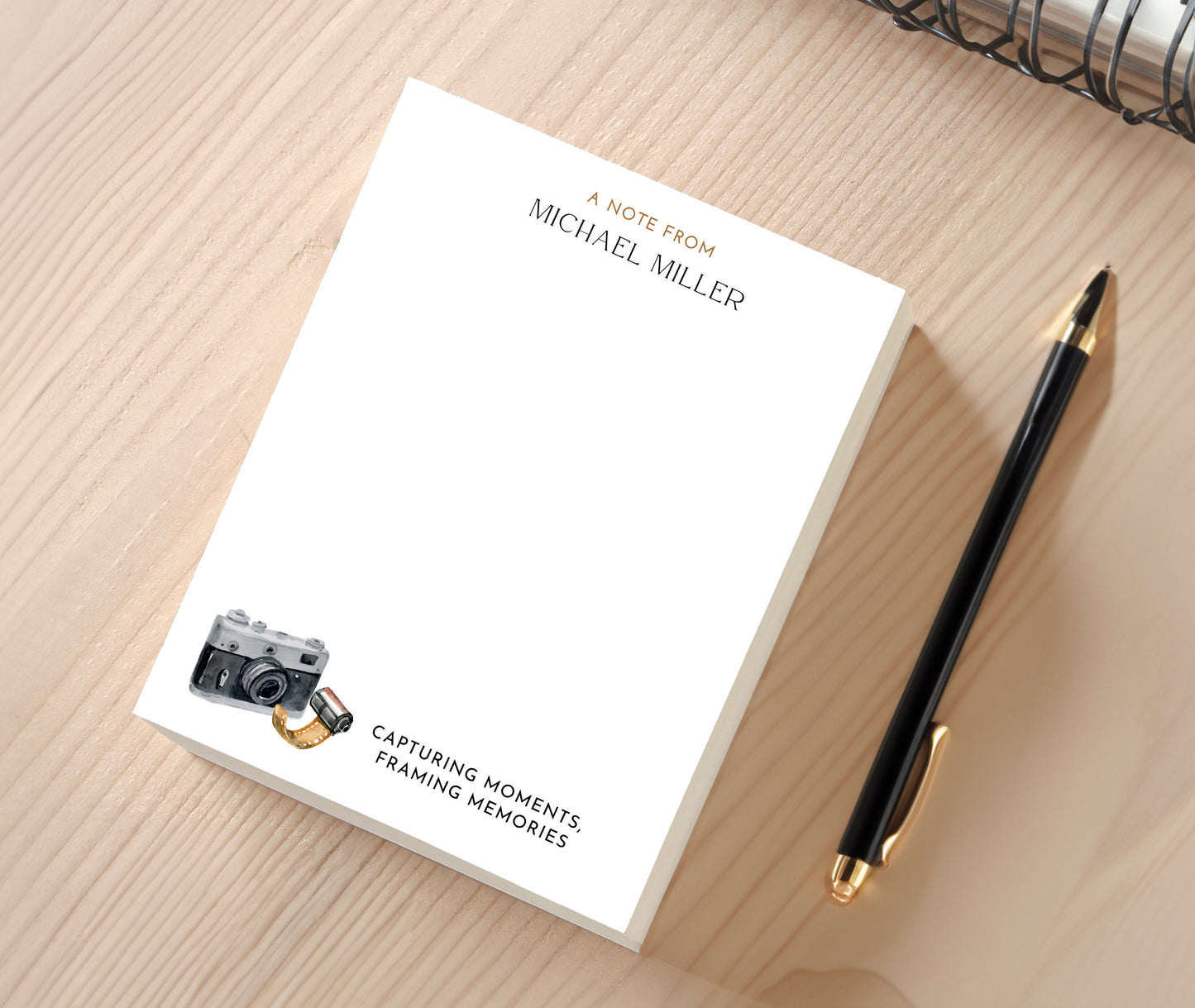 Personalized Photographer Notepad