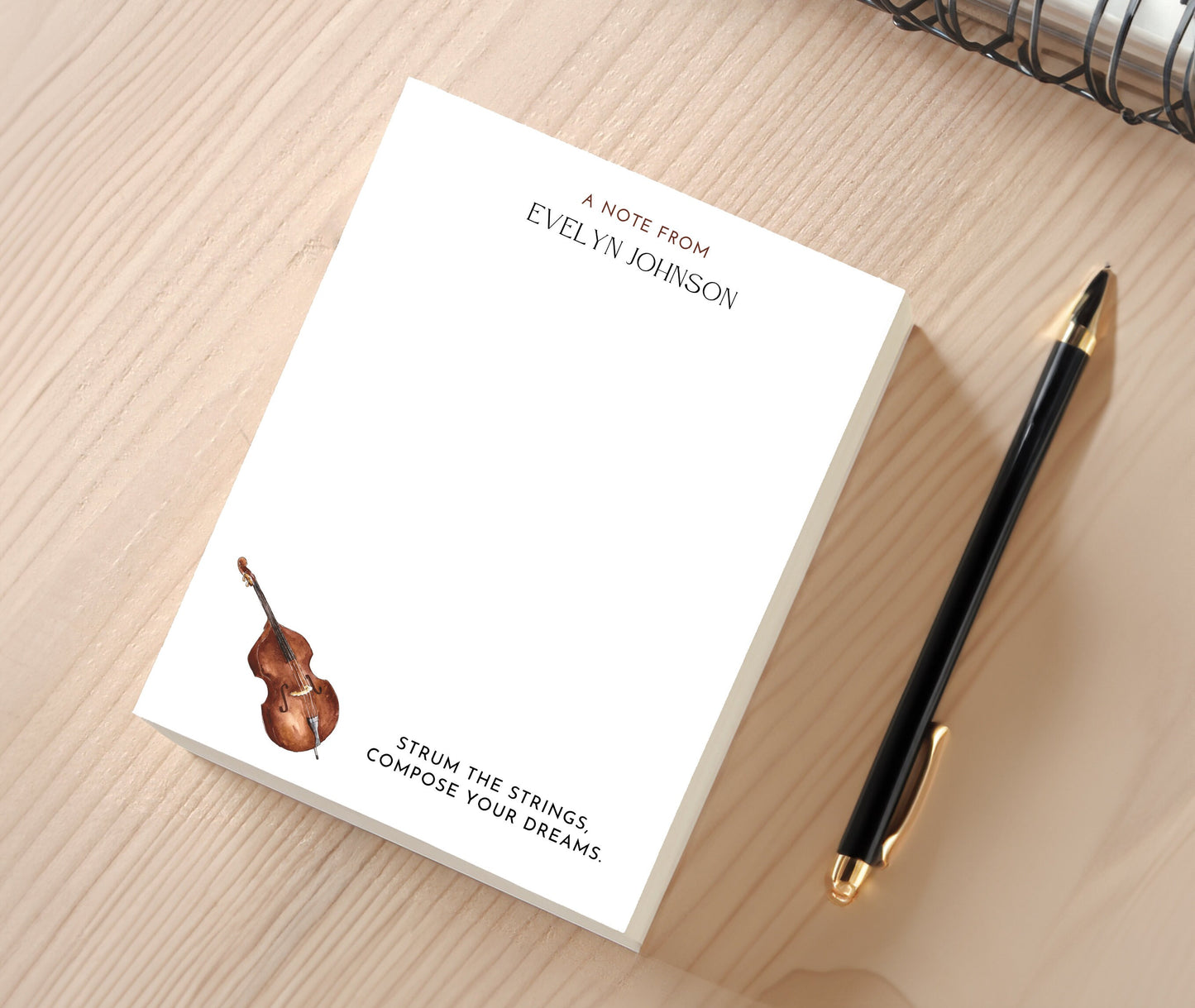 Personalized Guitar Player Notepad
