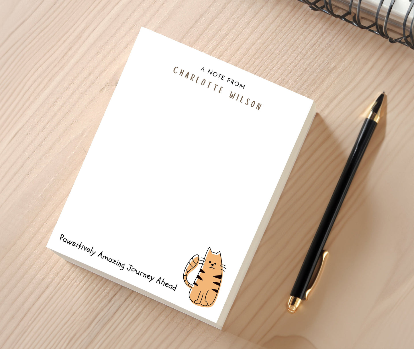 Personalized Kitten Notepad