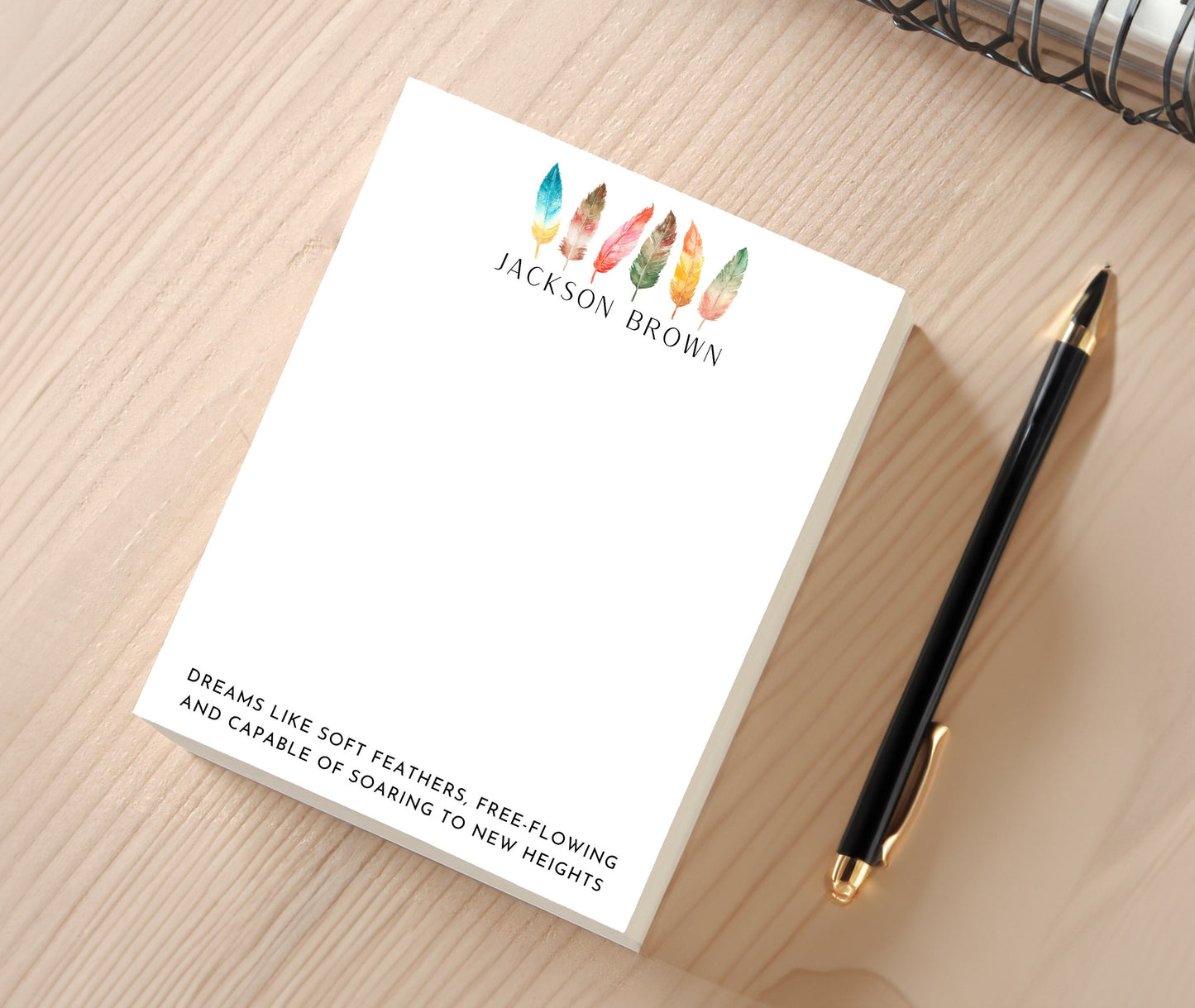 Personalized Inspirational Notepad
