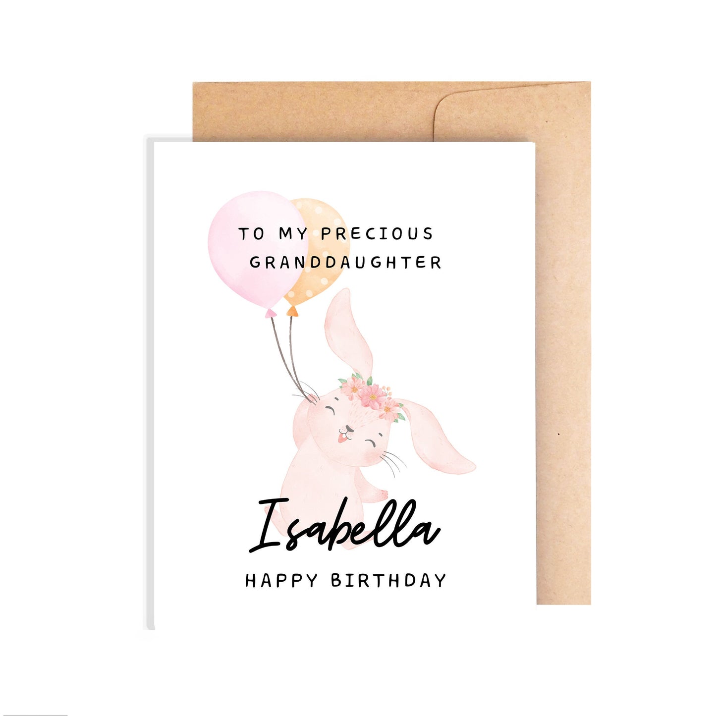 Personalized Granddaughter Birthday Card