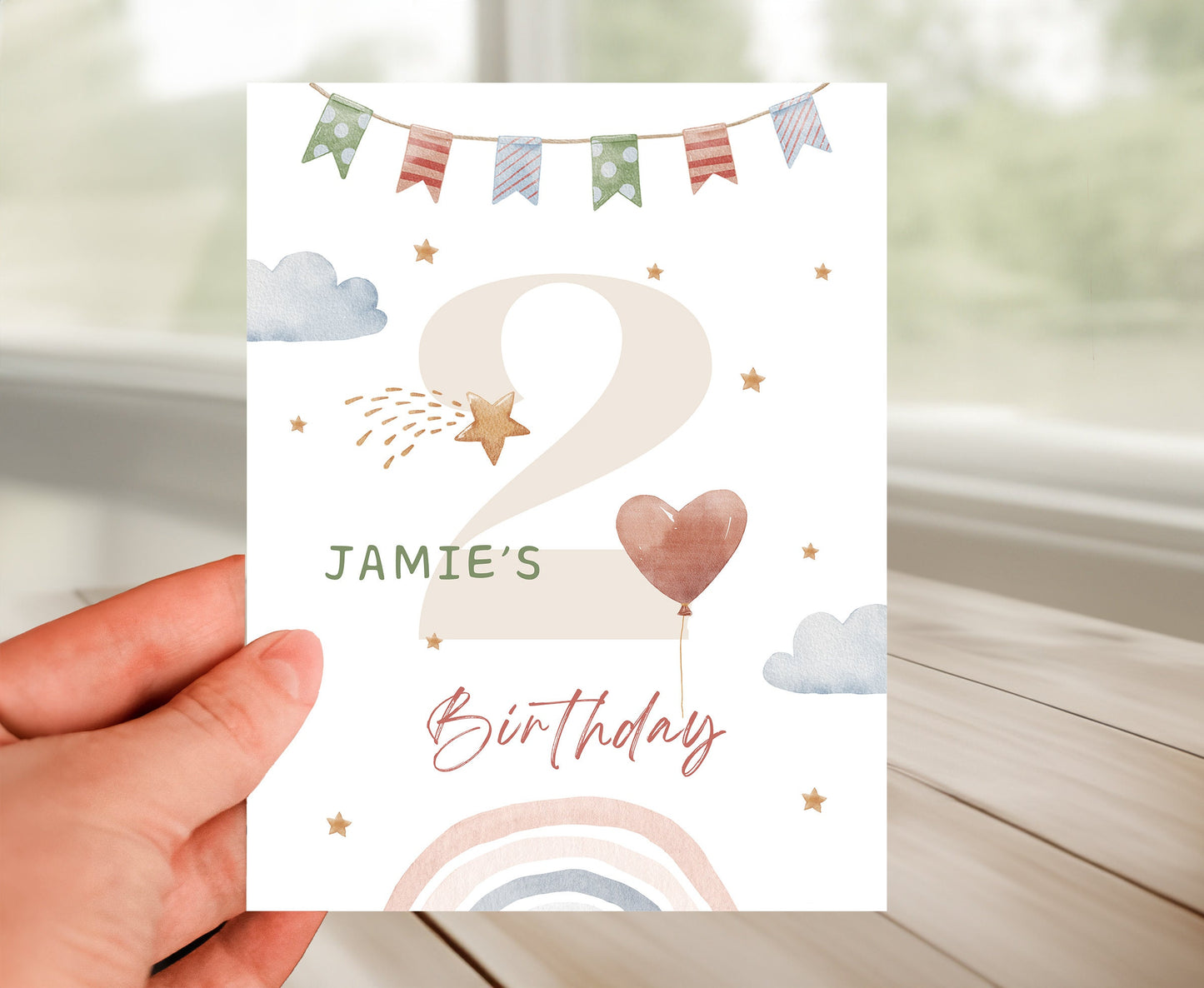 Personalized Age 1 to 6 Child's Birthday Card
