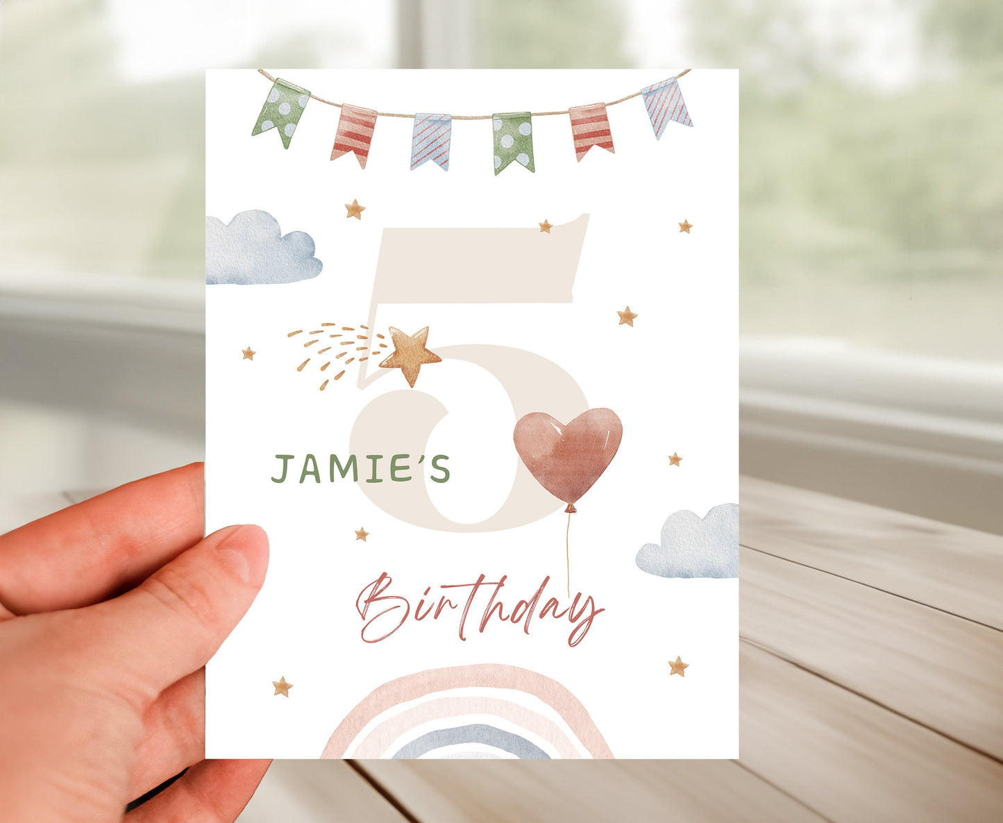 Personalized Age 1 to 6 Child's Birthday Card