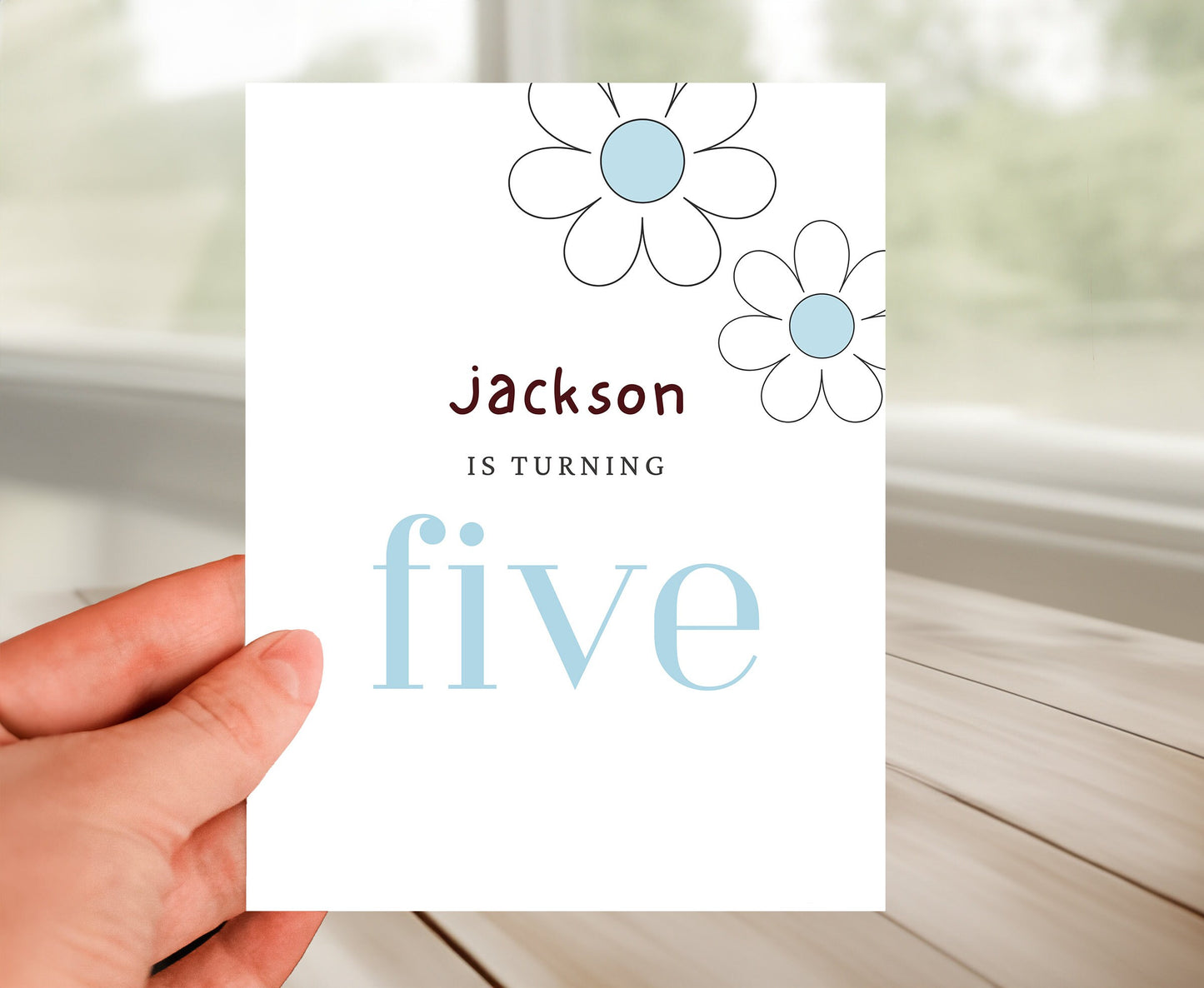 Personalized Age 1 to 6 Child's Birthday Card - Boy