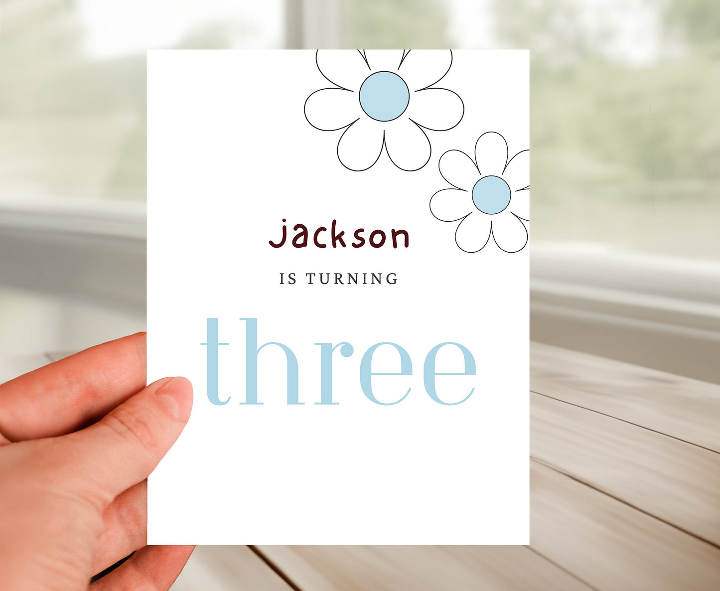 Personalized Age 1 to 6 Child's Birthday Card - Boy