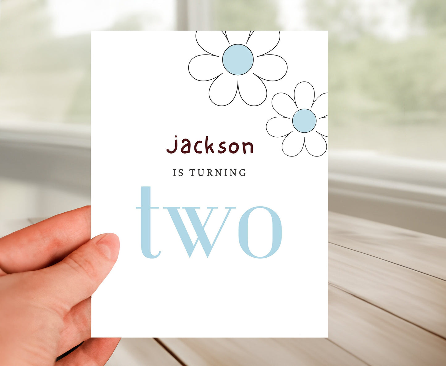 Personalized Age 1 to 6 Child's Birthday Card - Boy