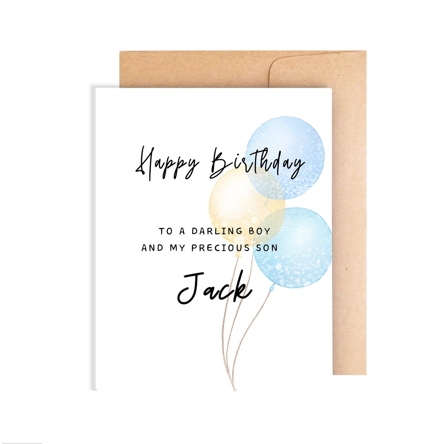 Personalized Birthday Card to Son