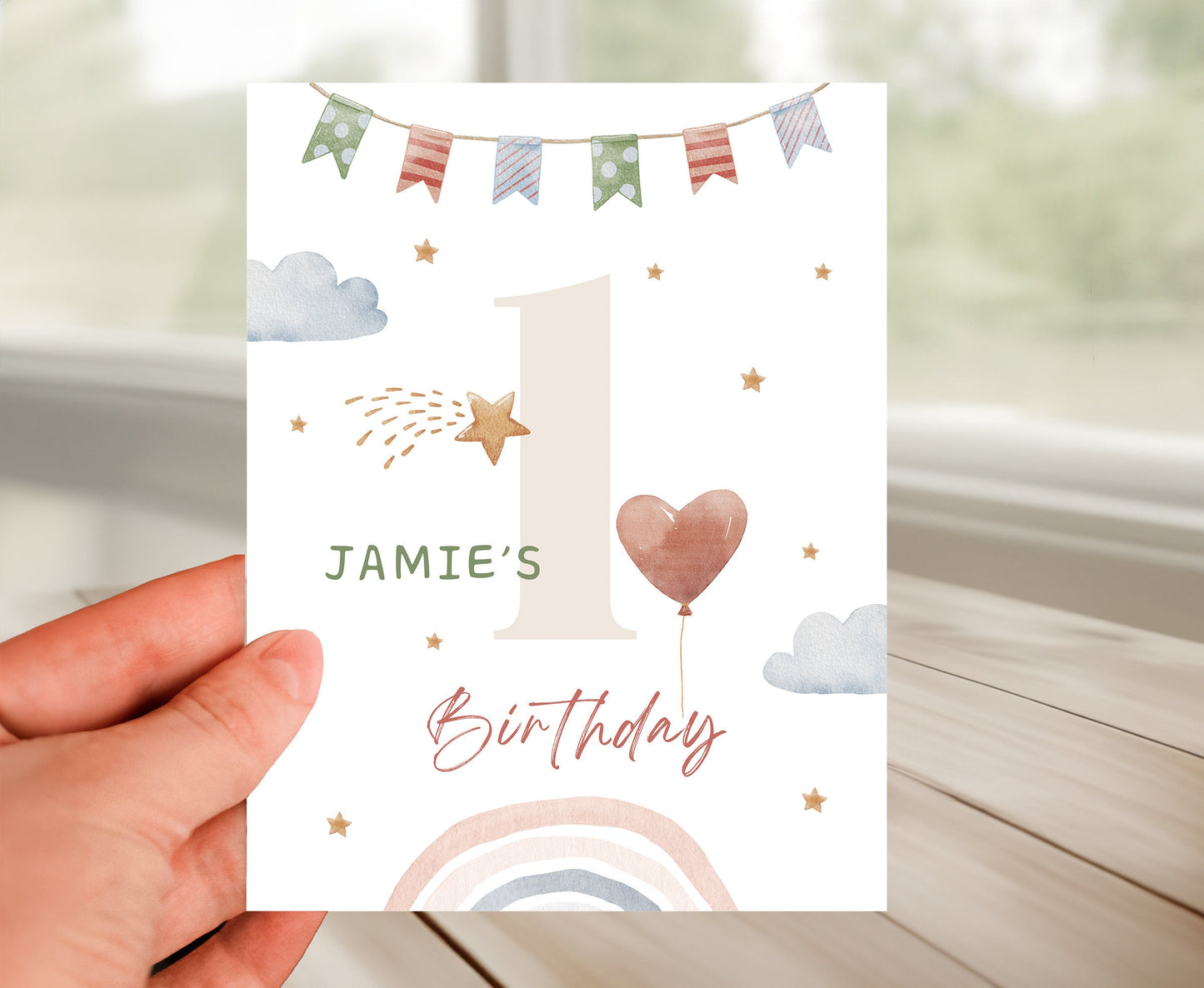 Personalized Age 1 to 6 Child's Birthday Card