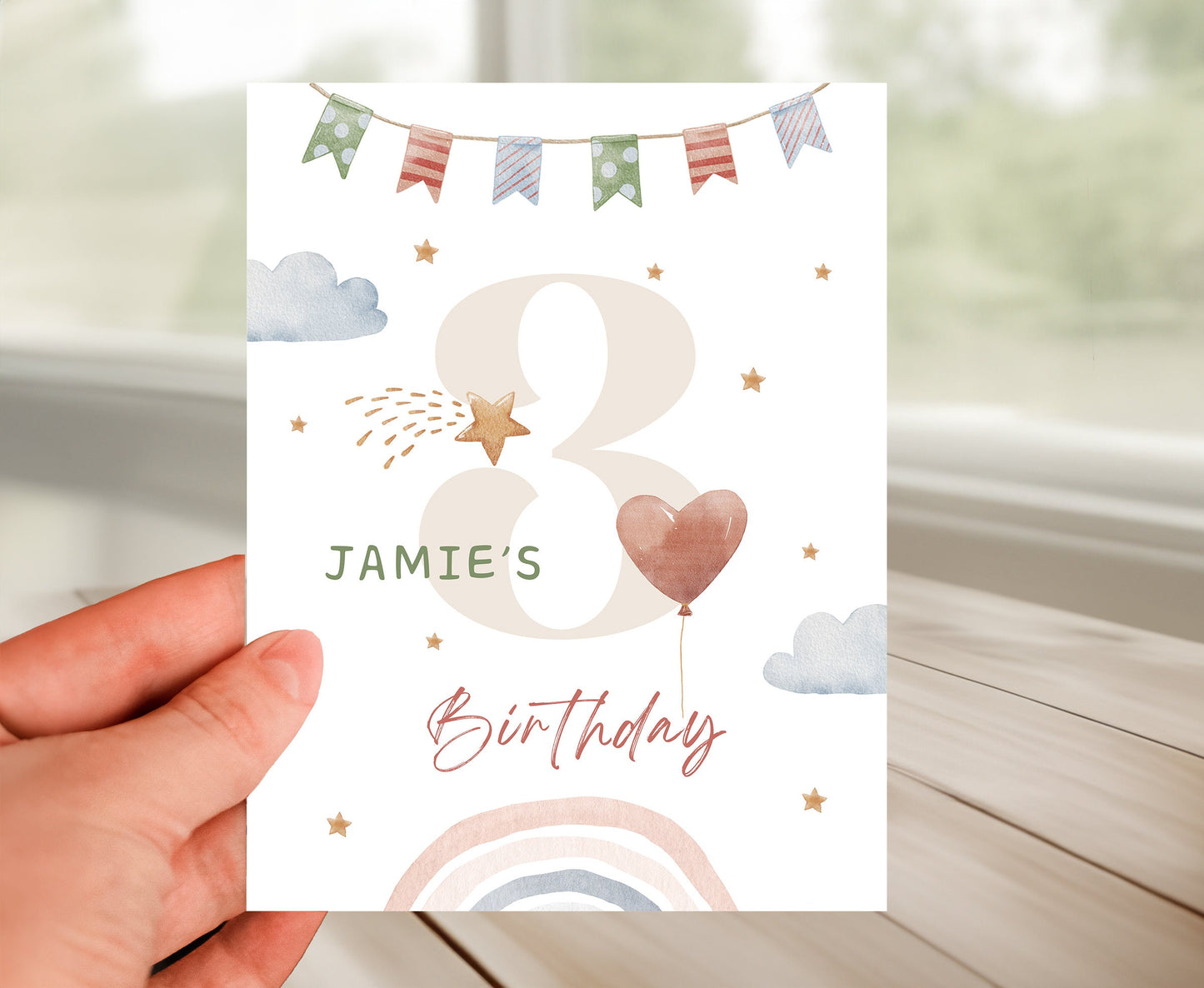 Personalized Age 1 to 6 Child's Birthday Card