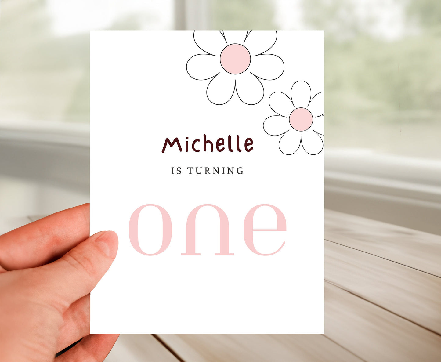 Personalized Age 1 to 6 Child's Birthday Card - Girl