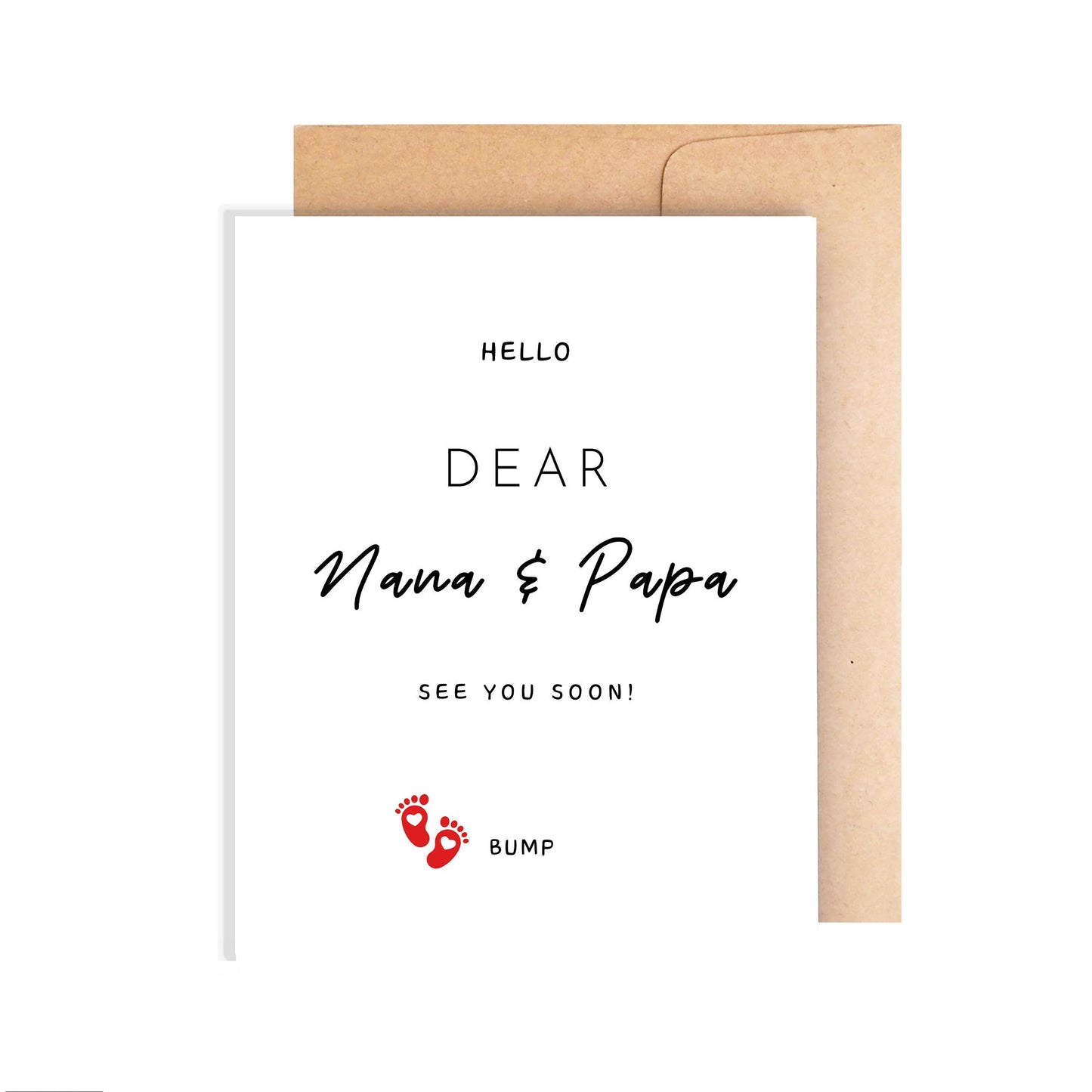 Pregnancy Announcement Card for Grandparents