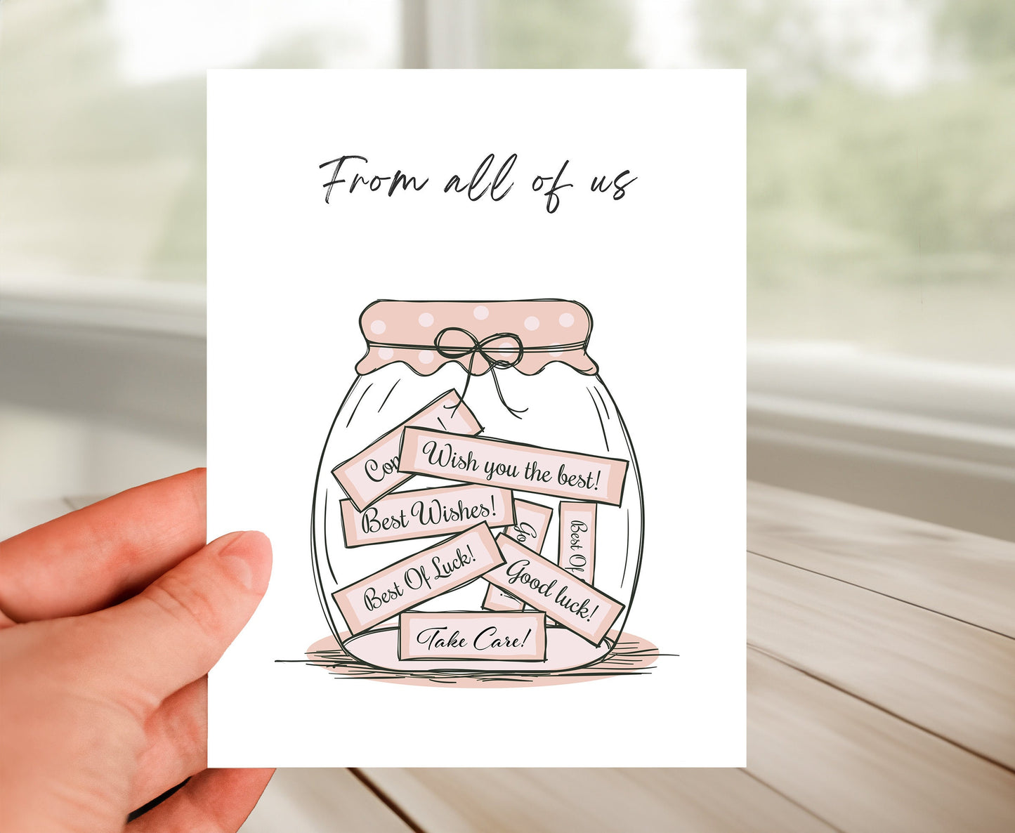Farewell Card - A Jar of Best Wishes