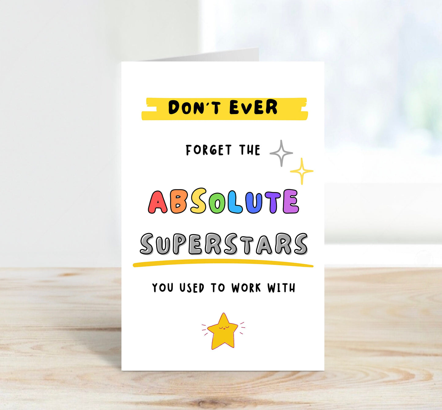 Farewell Card - Absolute Superstars