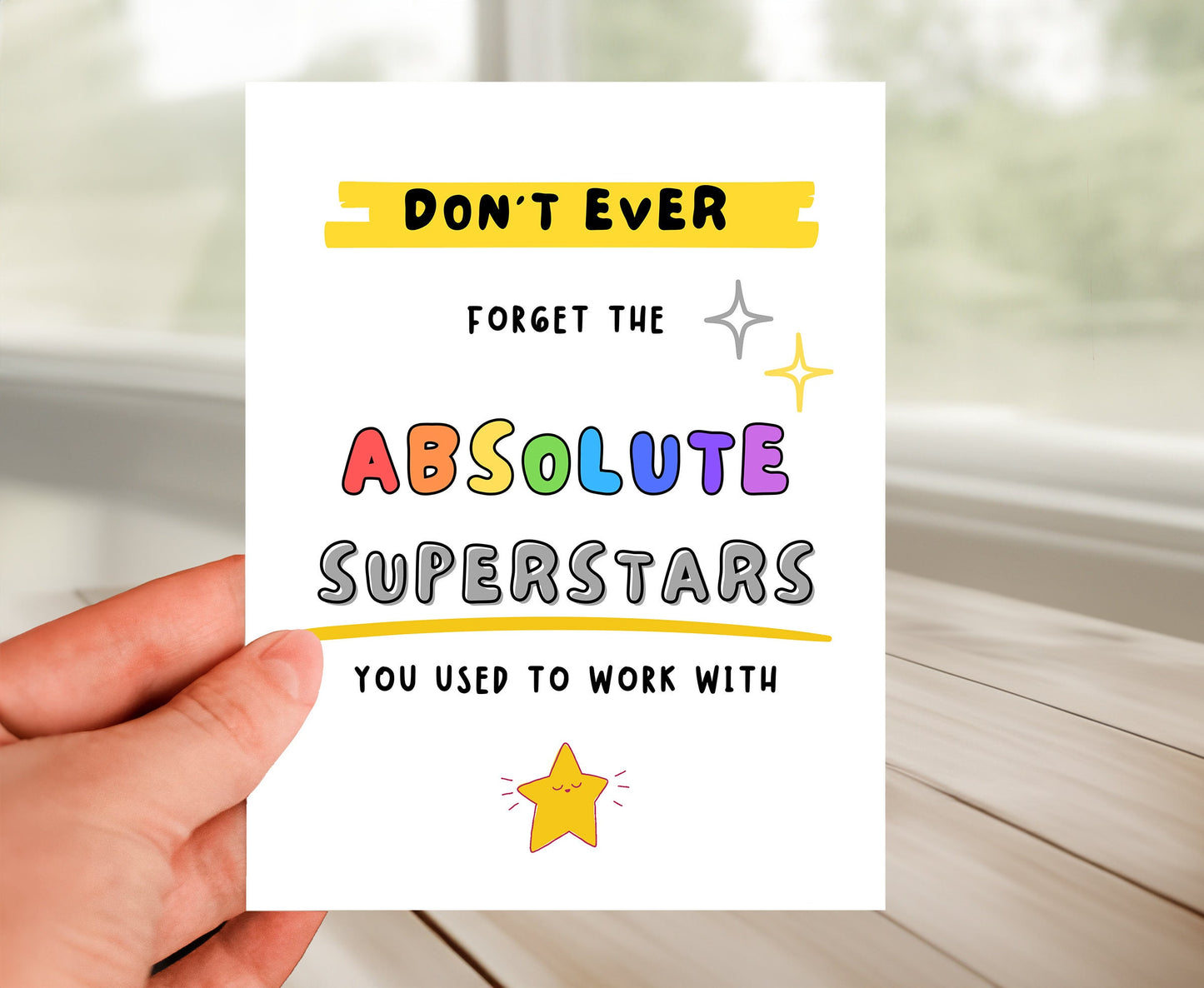 Farewell Card - Absolute Superstars