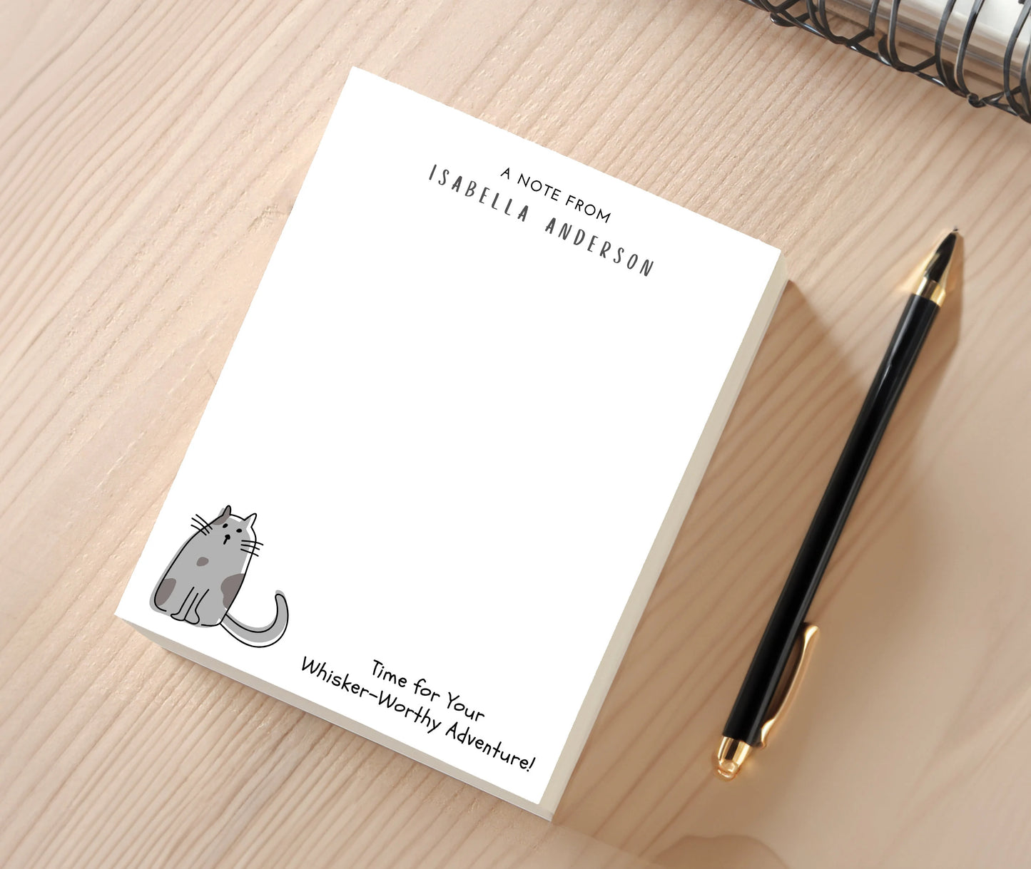 Personalized Kitten Notepad