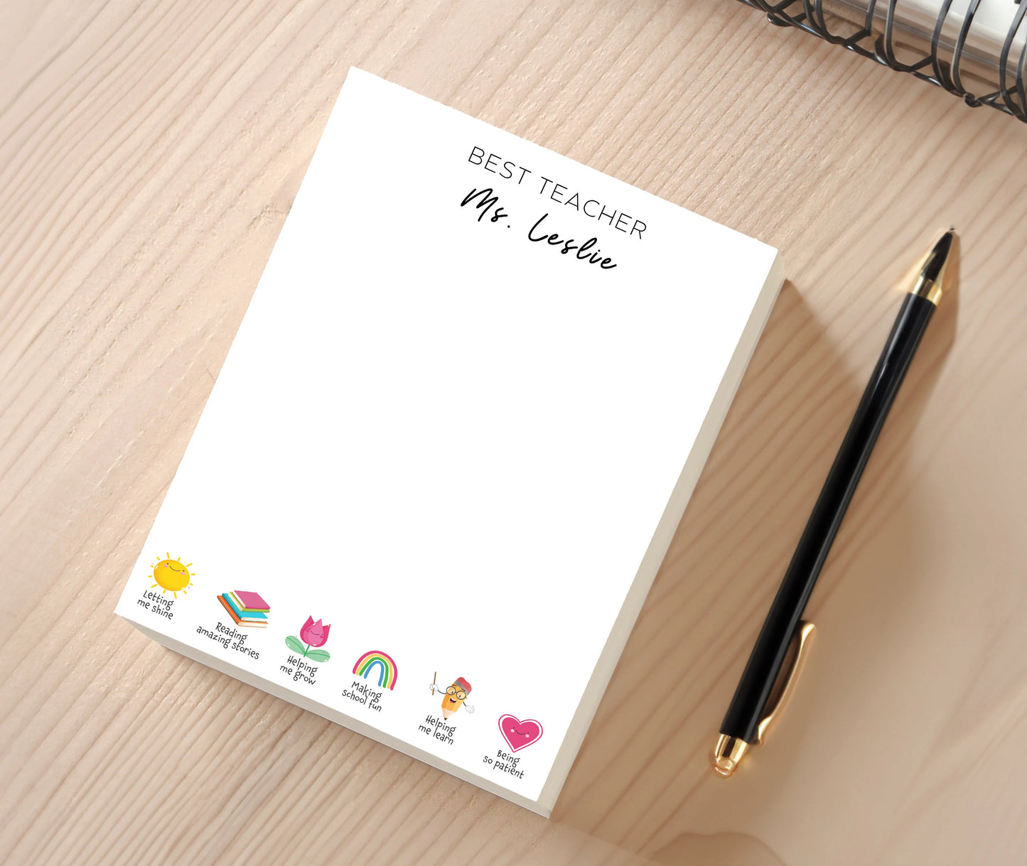 Personalized Teacher Notepad