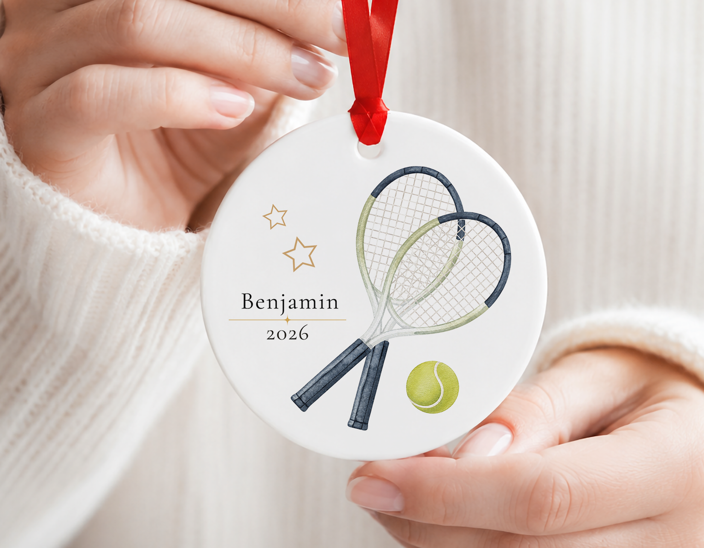 Personalized Tennis Ornament