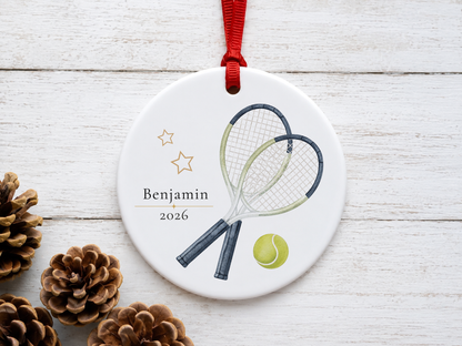 Personalized Tennis Ornament