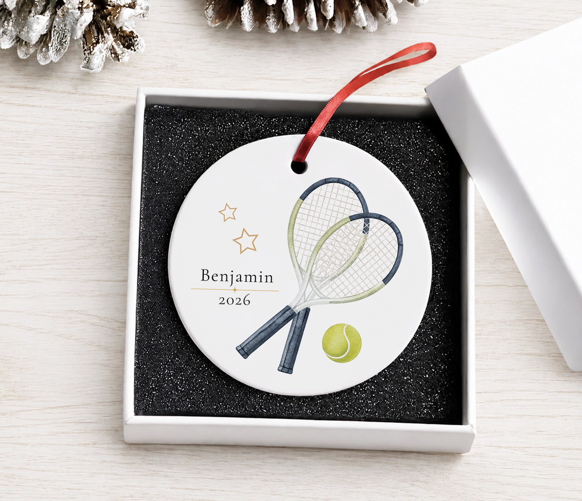 Personalized Tennis Ornament