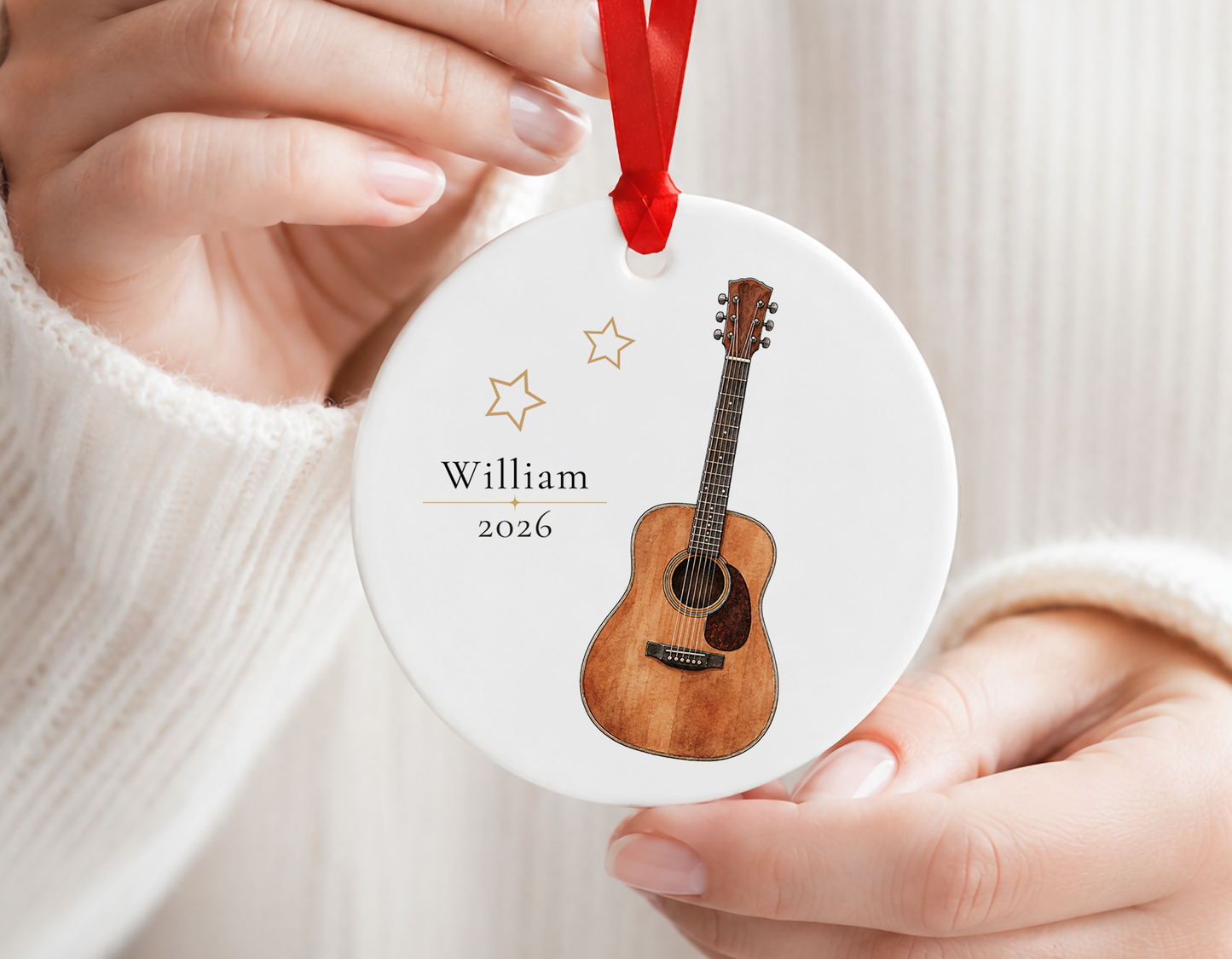 Personalized Guitar Ornament