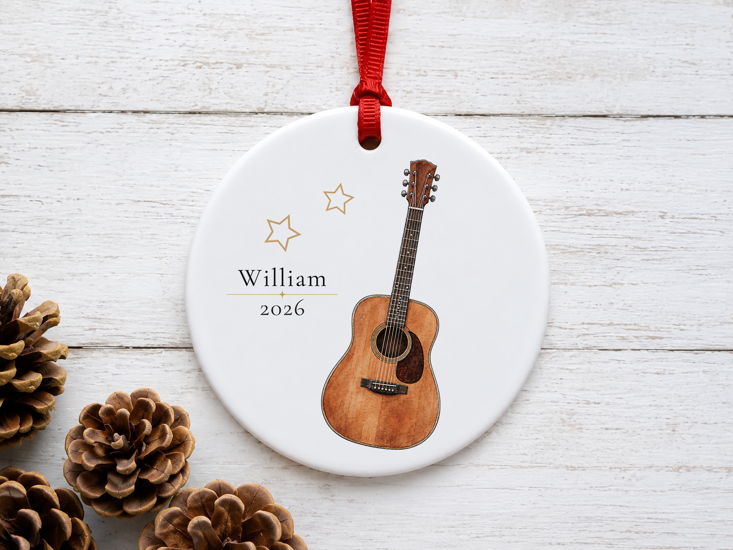 Personalized Guitar Ornament